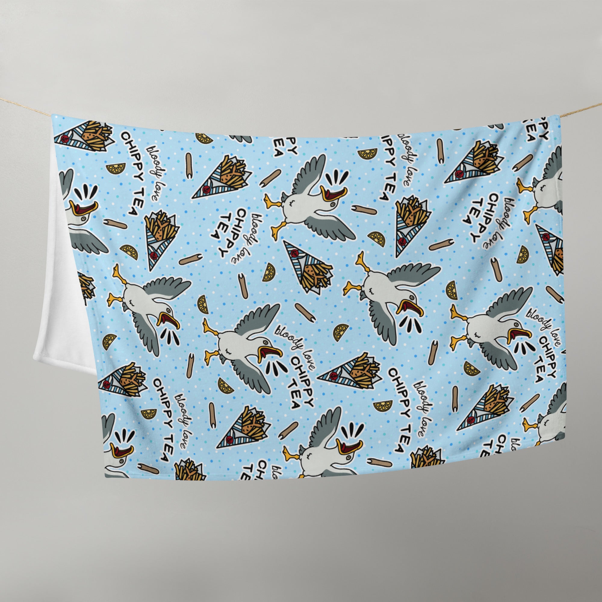Silky Soft Snuggle Blanket - 'Chippy Tea' Single Layer Blankets