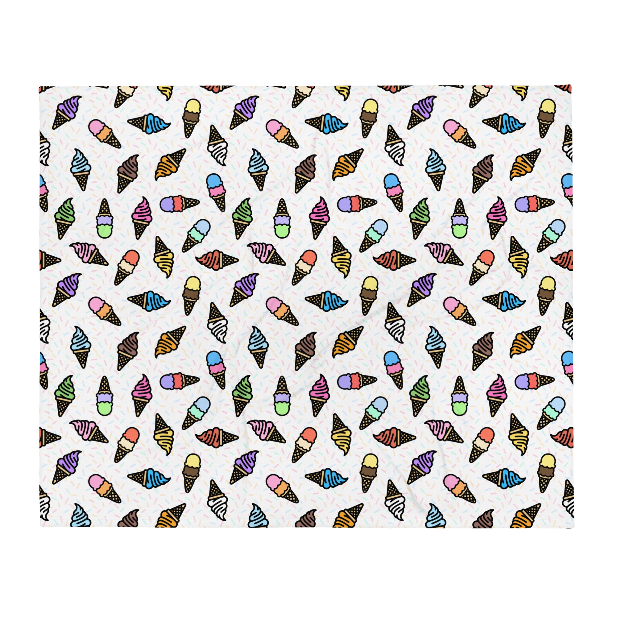 Silky Soft Snuggle Blanket - 'Ice Cream' Default Title Single Layer Blankets