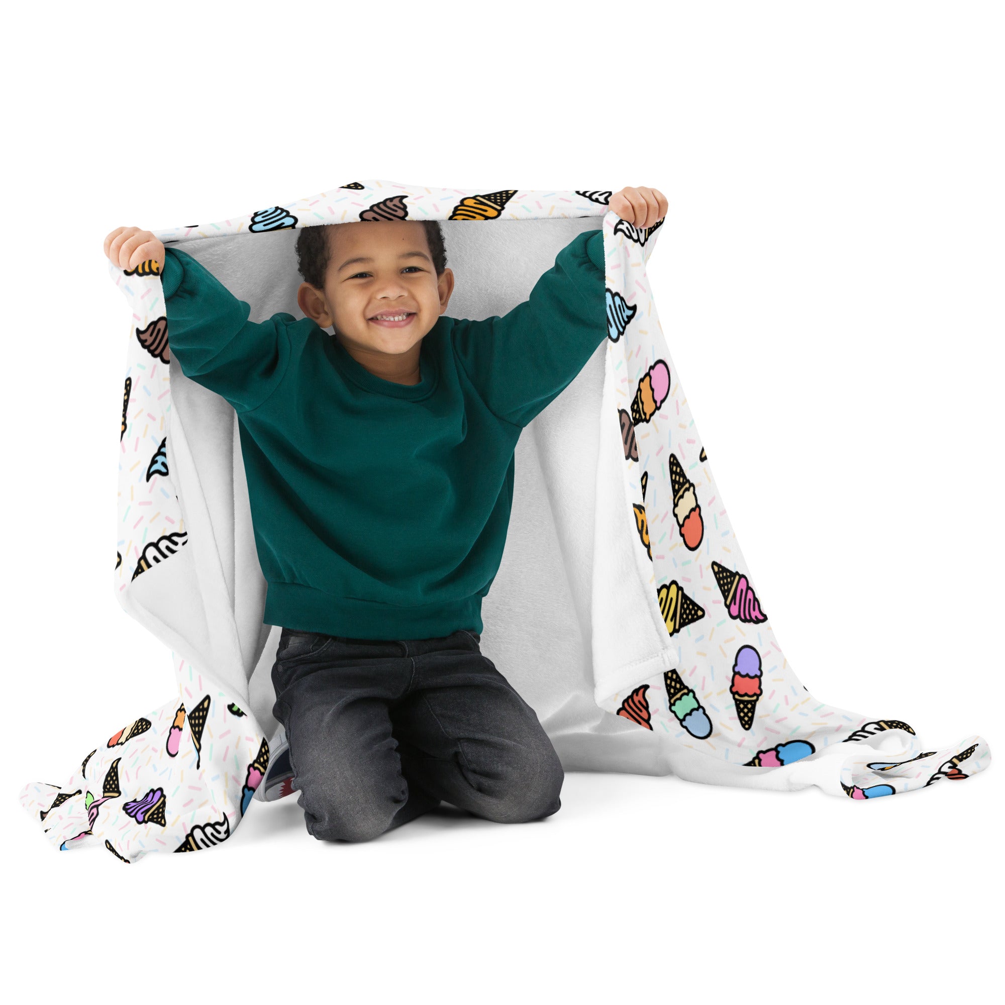 Silky Soft Snuggle Blanket - 'Ice Cream' Single Layer Blankets