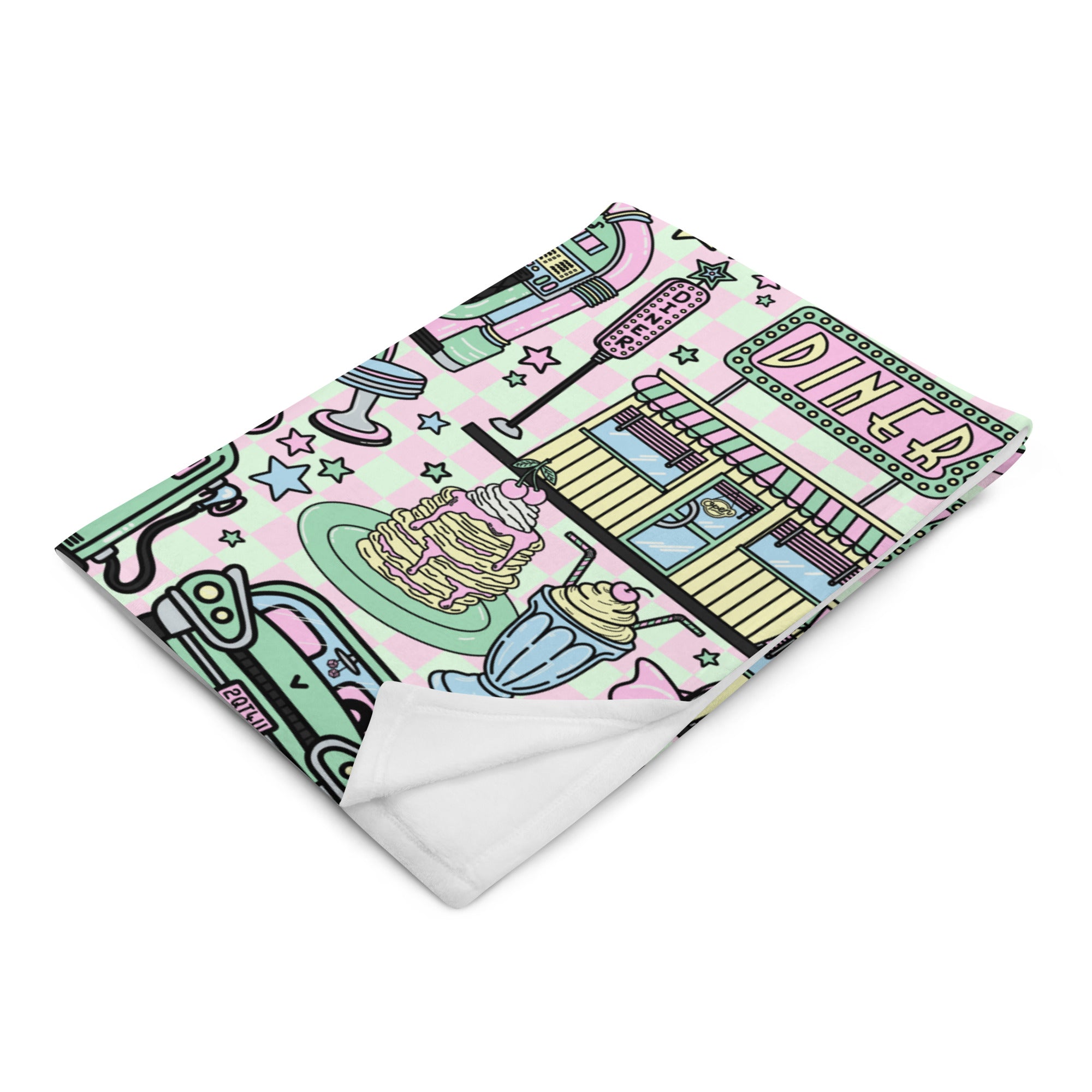 Silky Soft Snuggle Blanket - 'Bubblegum Diner'
