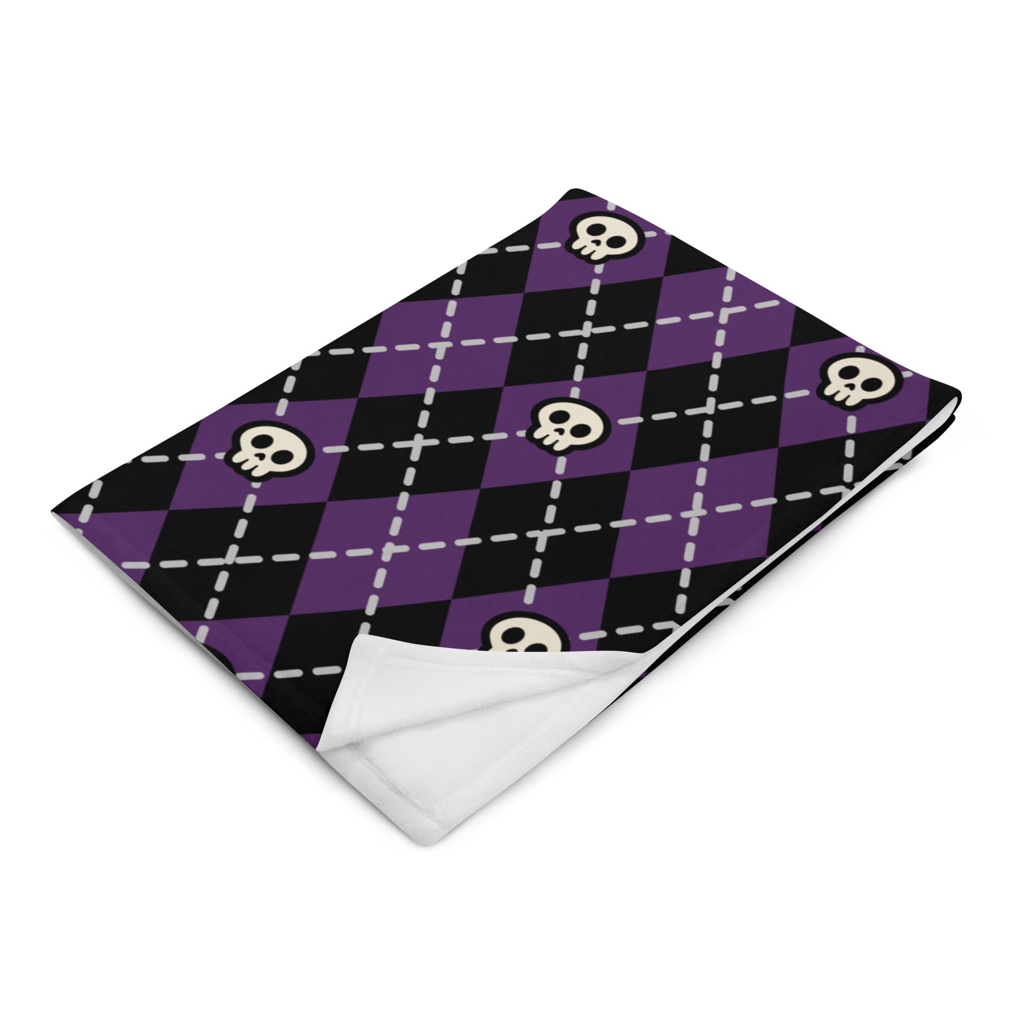 Silky Soft Snuggle Blanket - 'Diamond Skulls'