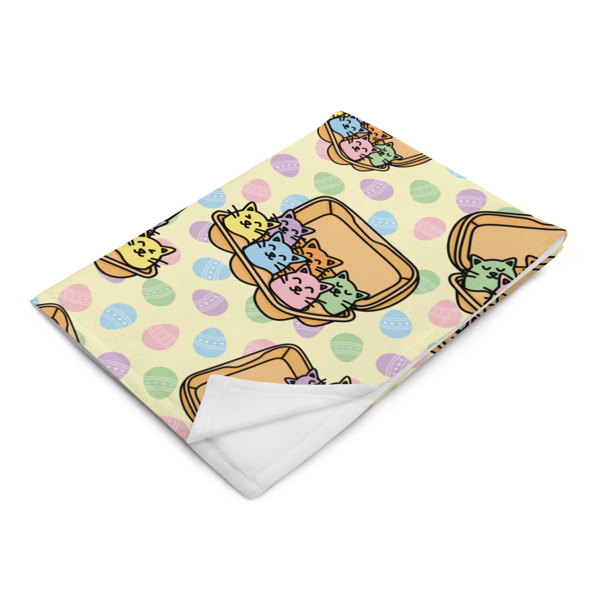Silky Soft Snuggle Blanket - 'Easter Kittens'