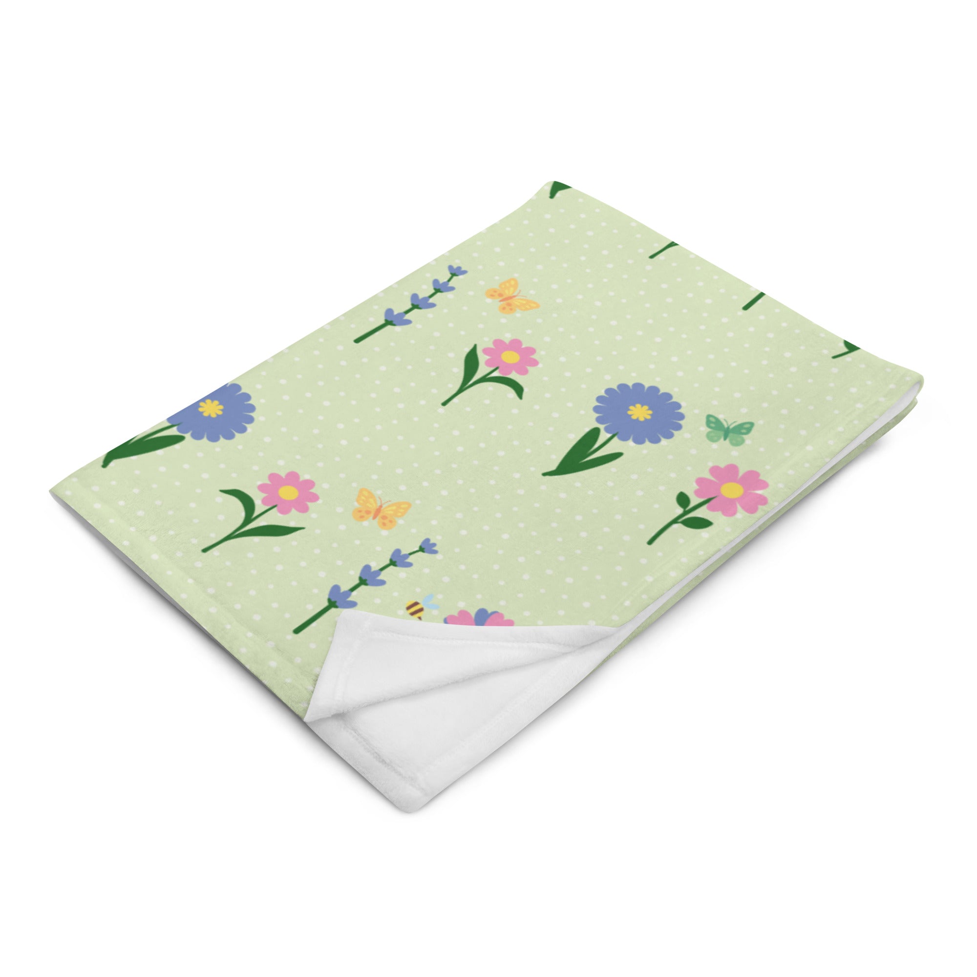 Silky Soft Snuggle Blanket - 'Spring Stems'