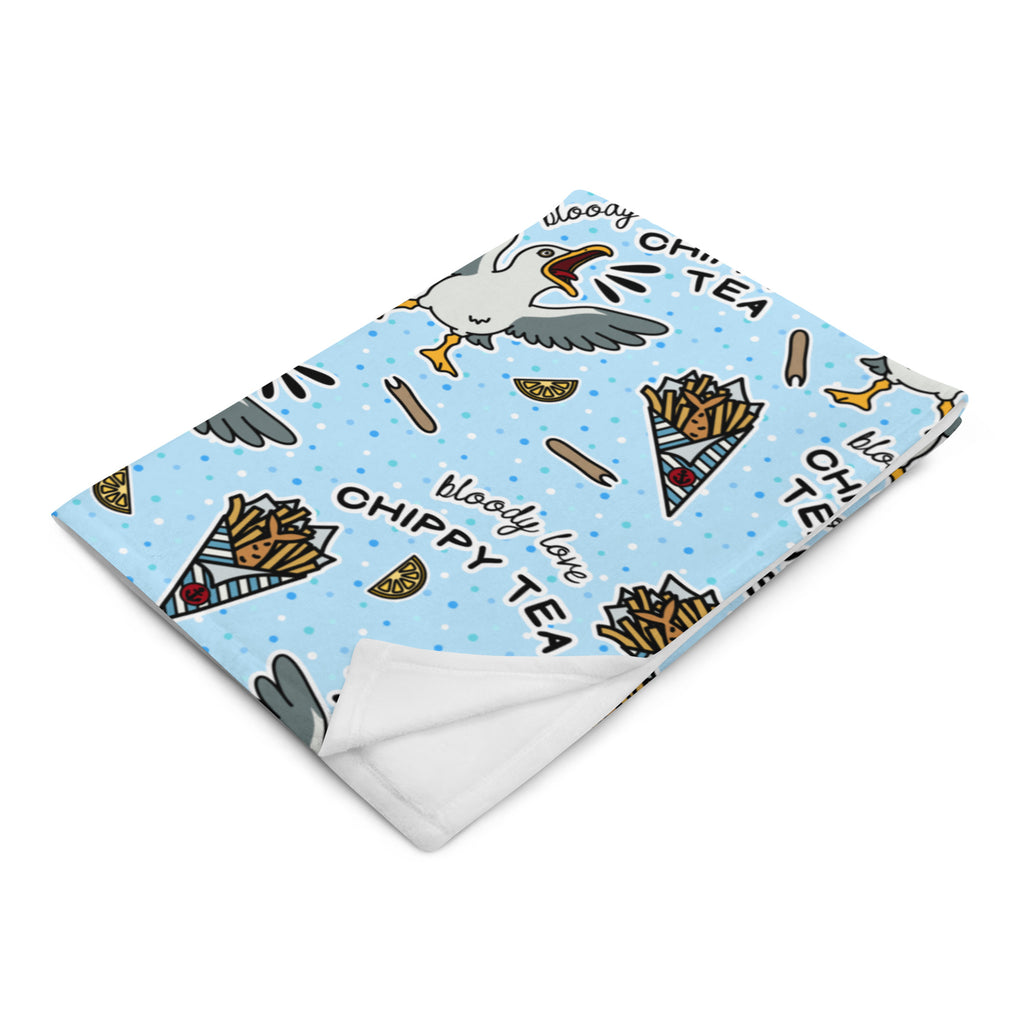 Silky Soft Snuggle Blanket - 'Chippy Tea' Single Layer Blankets
