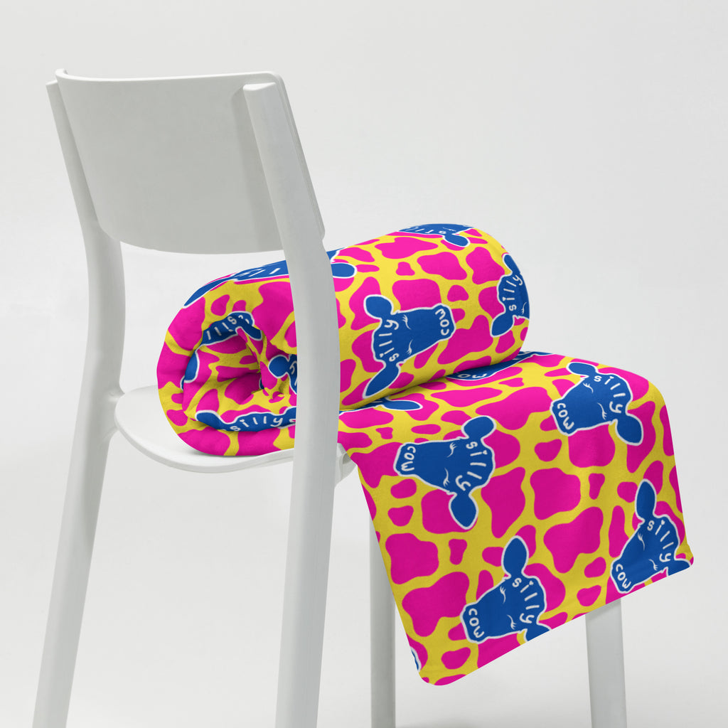 Silky Soft Snuggle Blanket - 'Silly Cow'