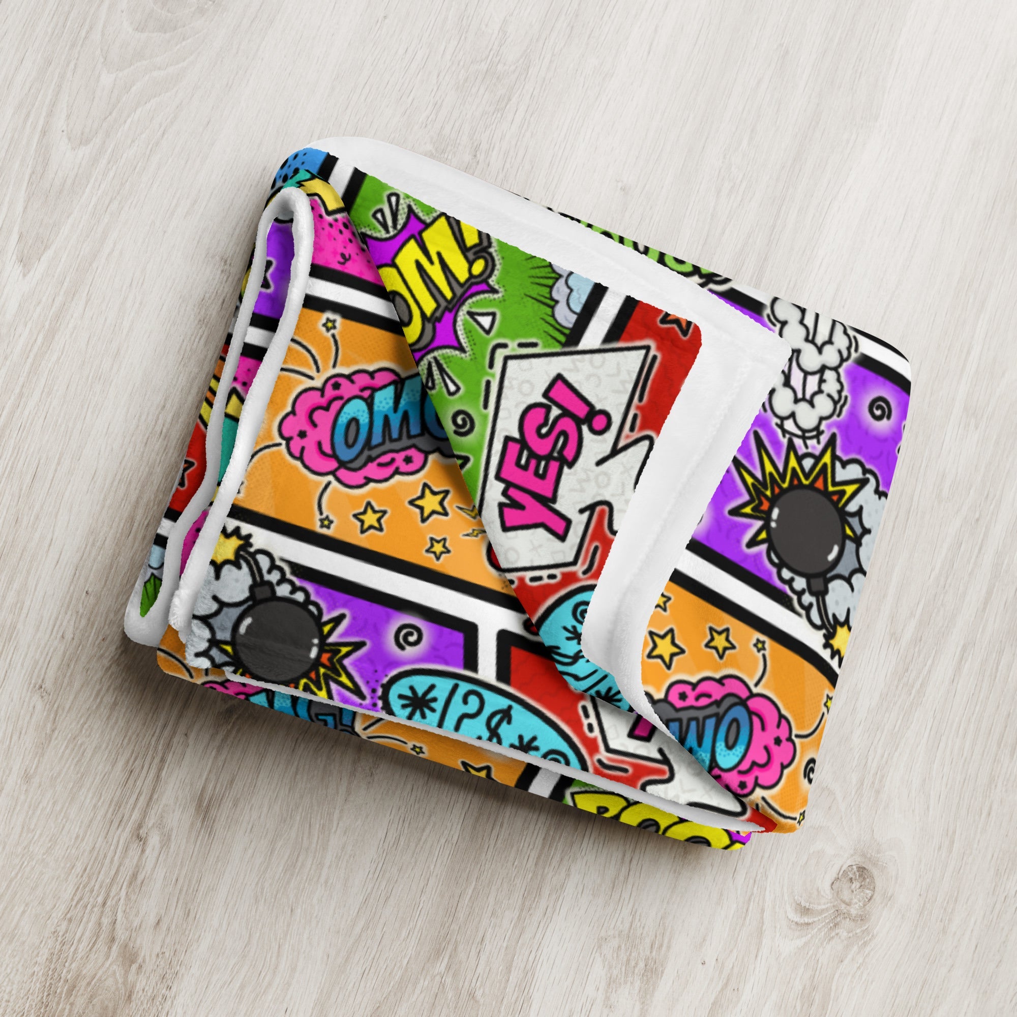 Silky Soft Snuggle Blanket - 'Comic Chaos'