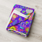 Silky Soft Snuggle Blanket - 'Glitter Stickers'