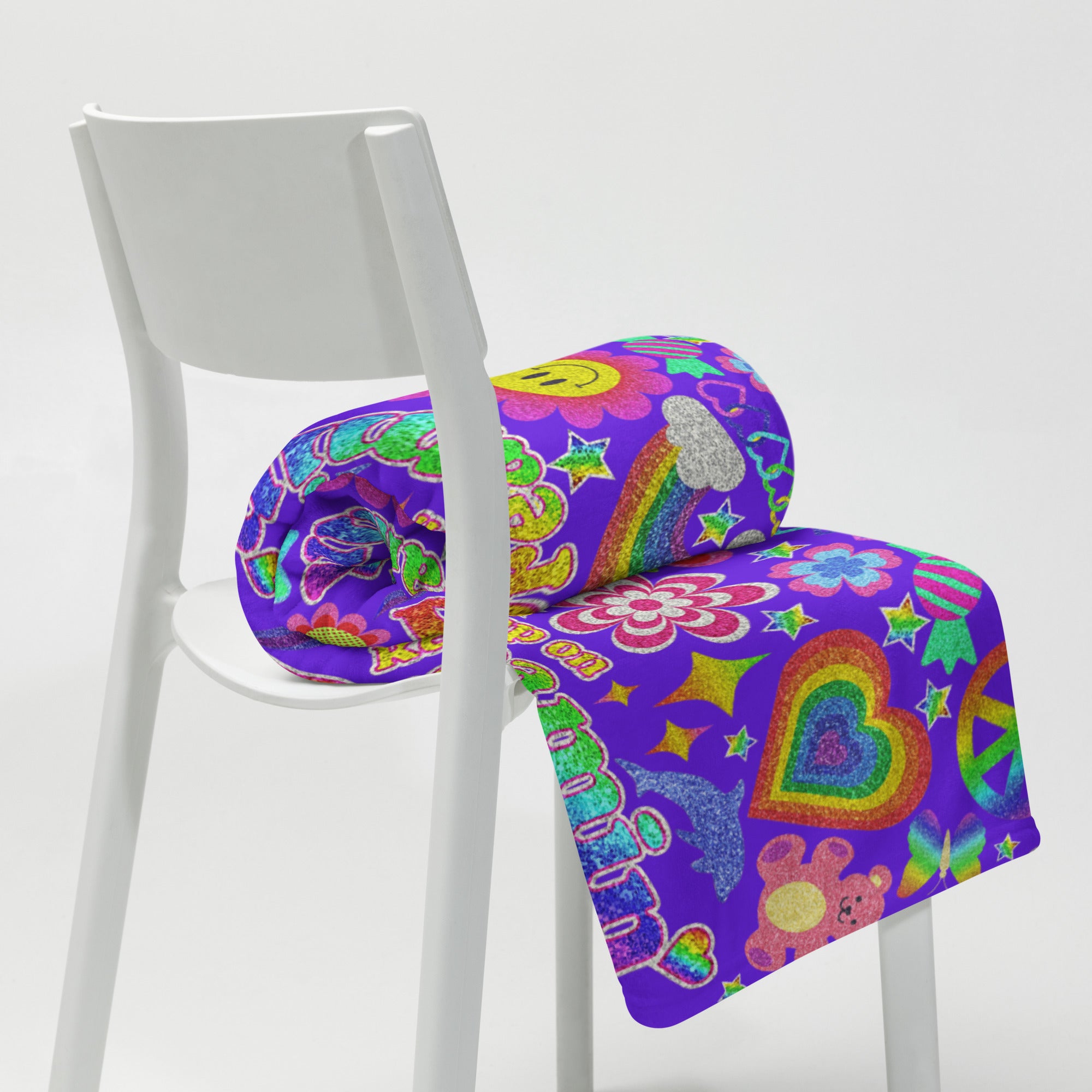 Silky Soft Snuggle Blanket - 'Glitter Stickers'
