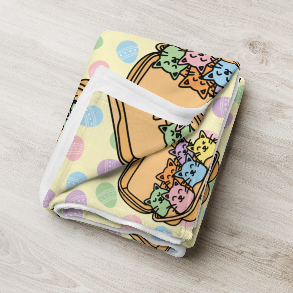 Silky Soft Snuggle Blanket - 'Easter Kittens'