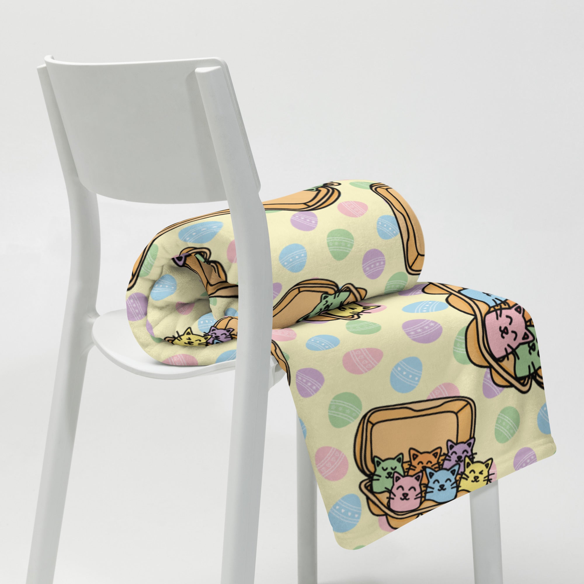 Silky Soft Snuggle Blanket - 'Easter Kittens'