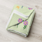 Silky Soft Snuggle Blanket - 'Spring Stems'