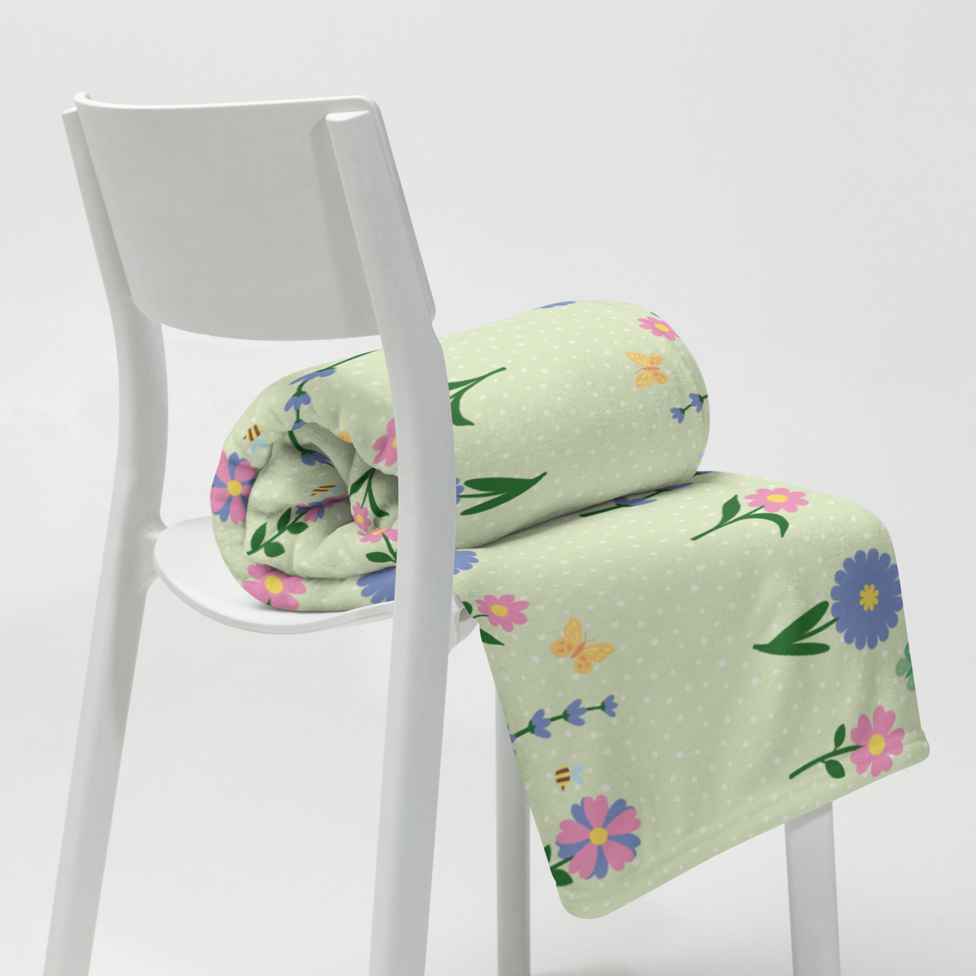 Silky Soft Snuggle Blanket - 'Spring Stems'