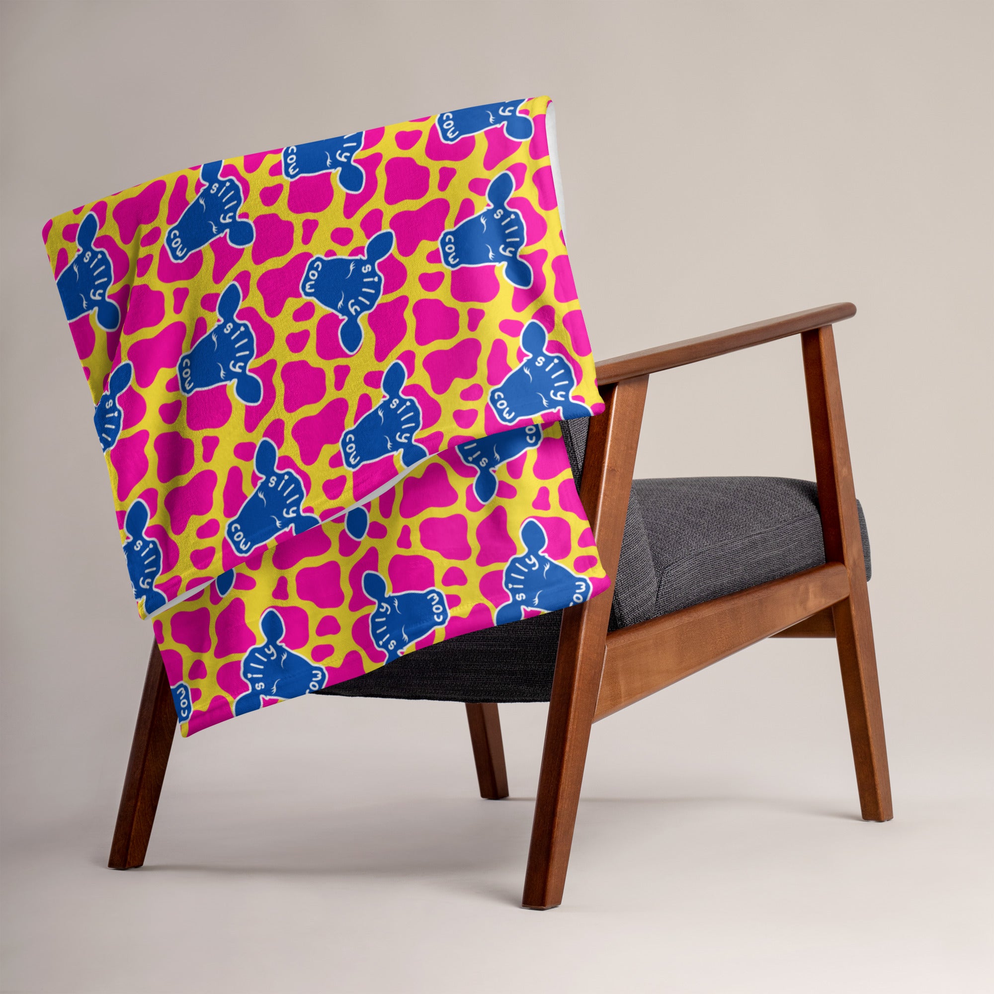 Silky Soft Snuggle Blanket - 'Silly Cow'