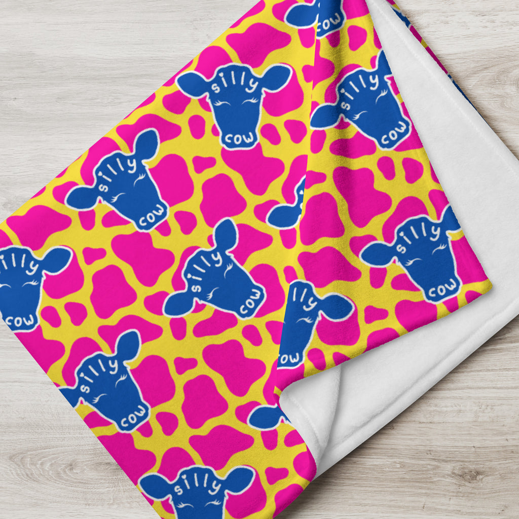 Silky Soft Snuggle Blanket - 'Silly Cow'