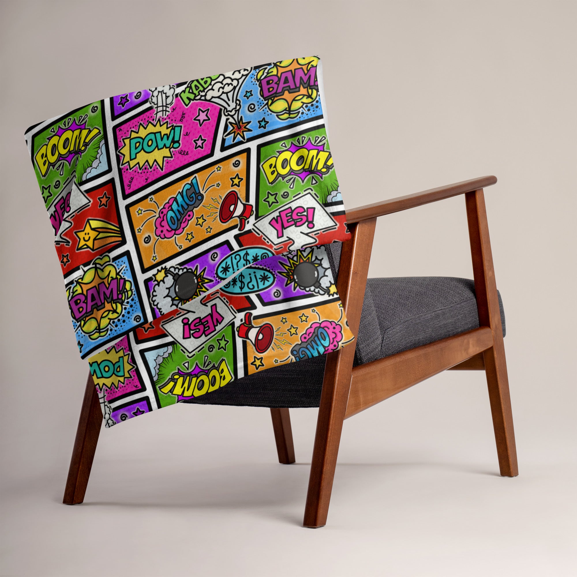 Silky Soft Snuggle Blanket - 'Comic Chaos'