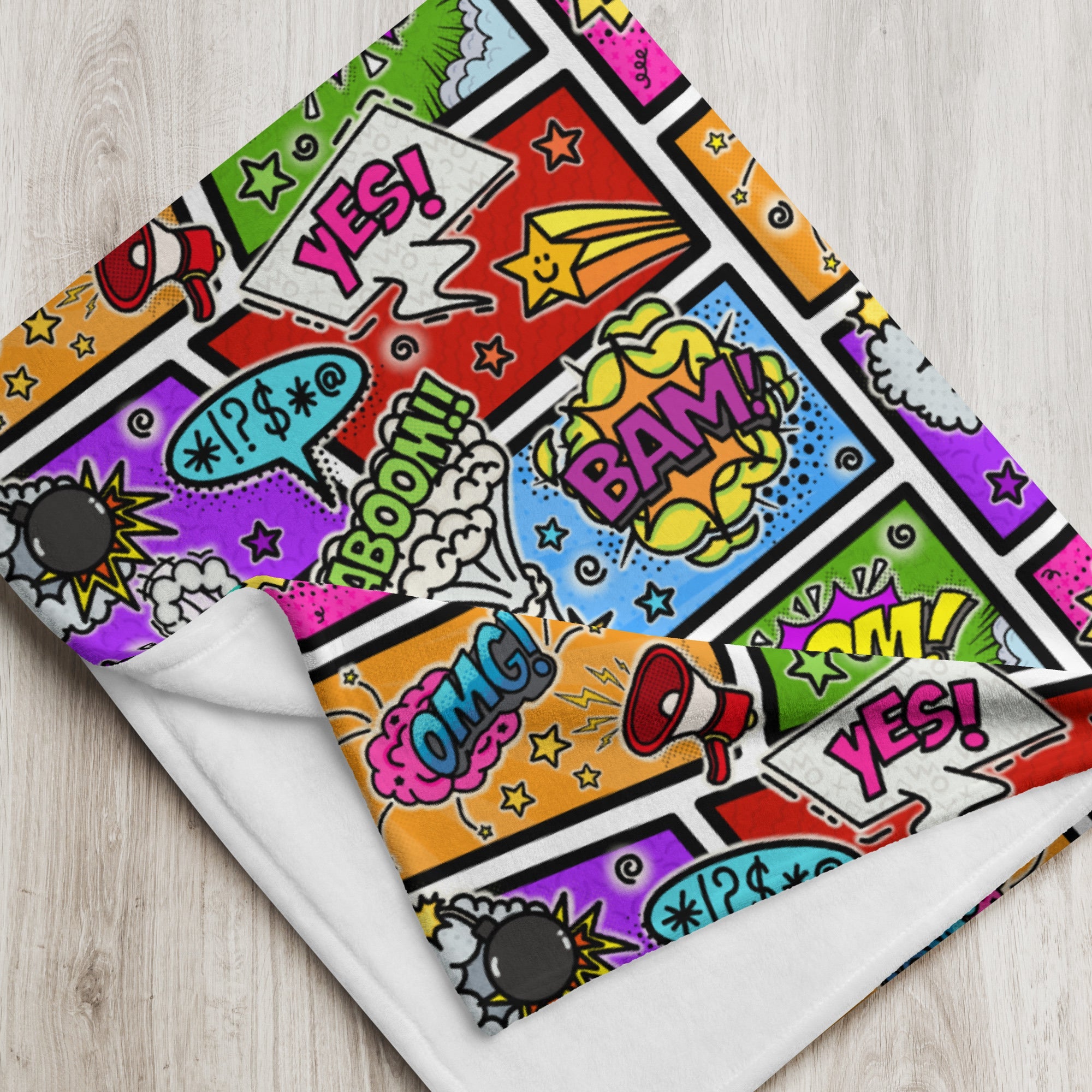 Silky Soft Snuggle Blanket - 'Comic Chaos'