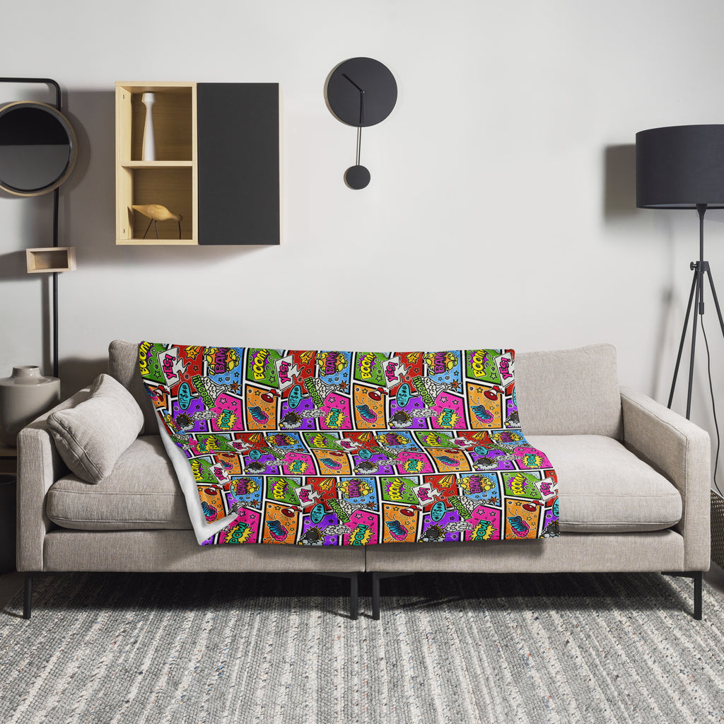 Silky Soft Snuggle Blanket - 'Comic Chaos'