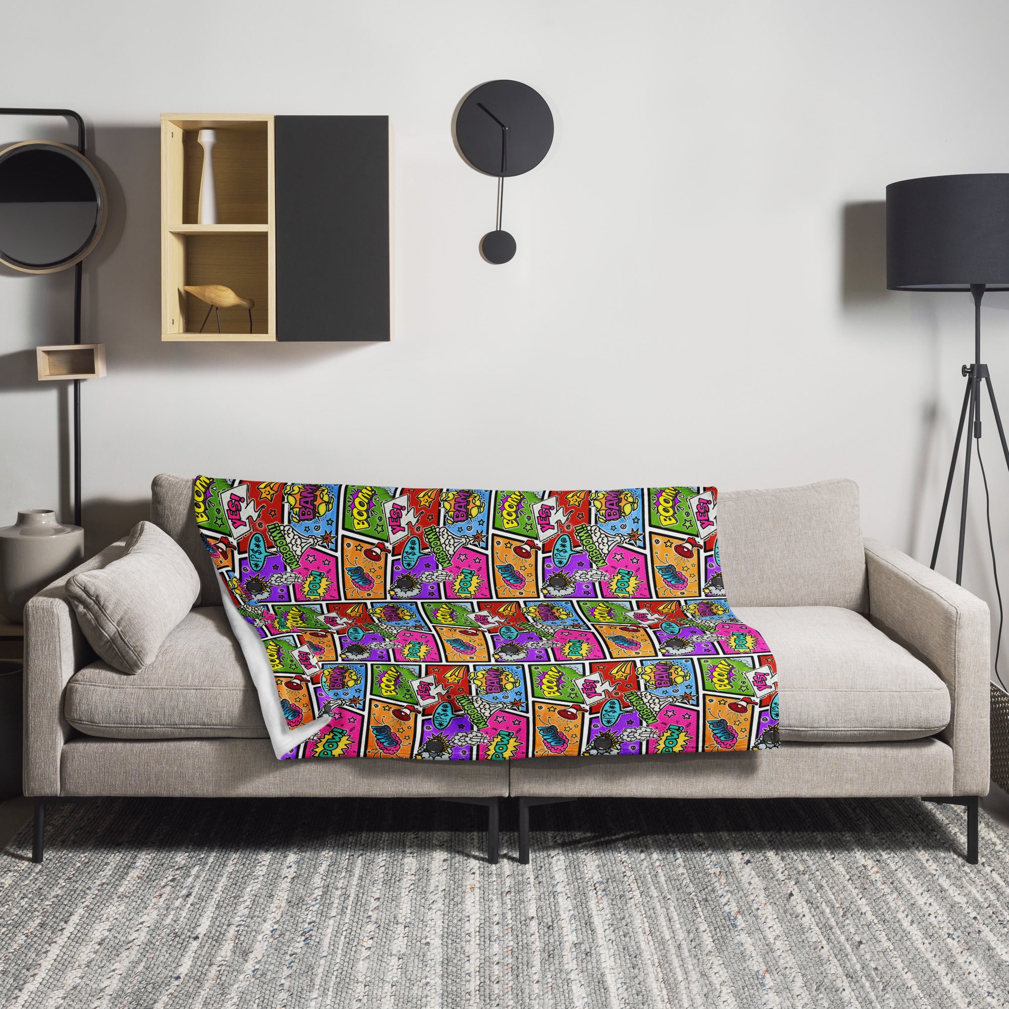 Silky Soft Snuggle Blanket - 'Comic Chaos'