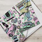 Silky Soft Snuggle Blanket - 'Bubblegum Diner'
