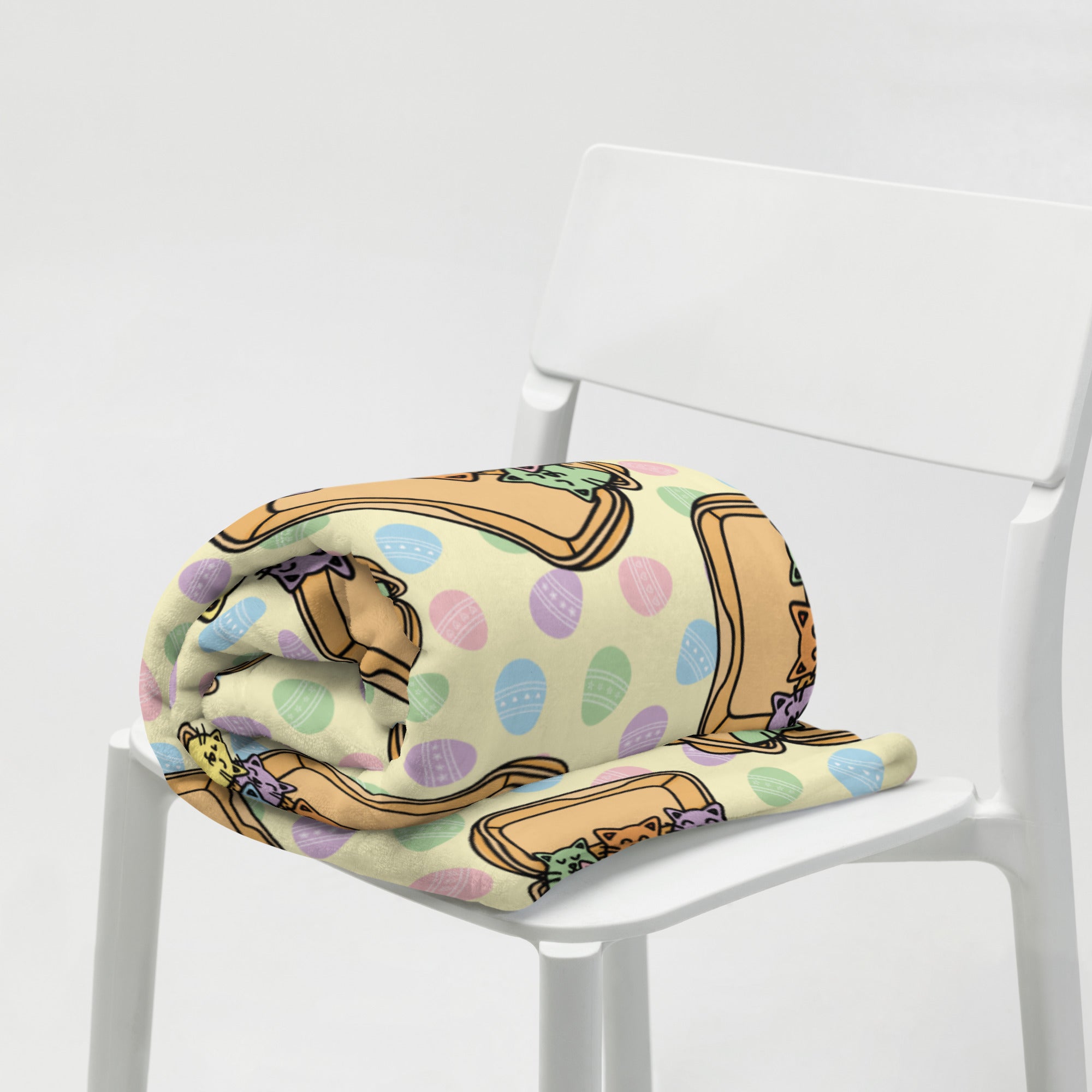 Silky Soft Snuggle Blanket - 'Easter Kittens'