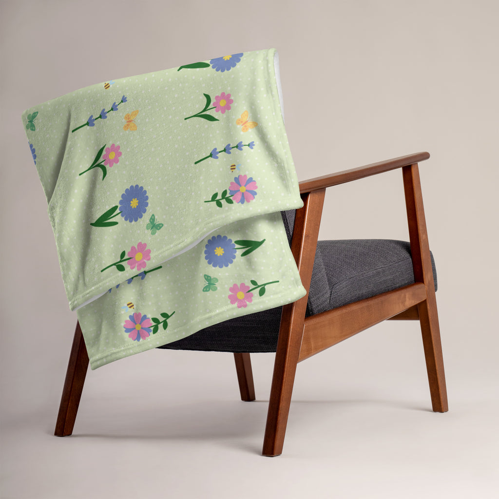 Silky Soft Snuggle Blanket - 'Spring Stems'