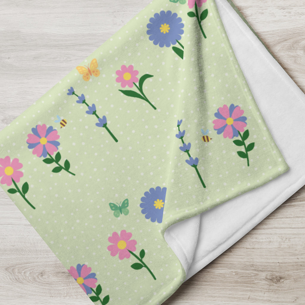 Silky Soft Snuggle Blanket - 'Spring Stems'