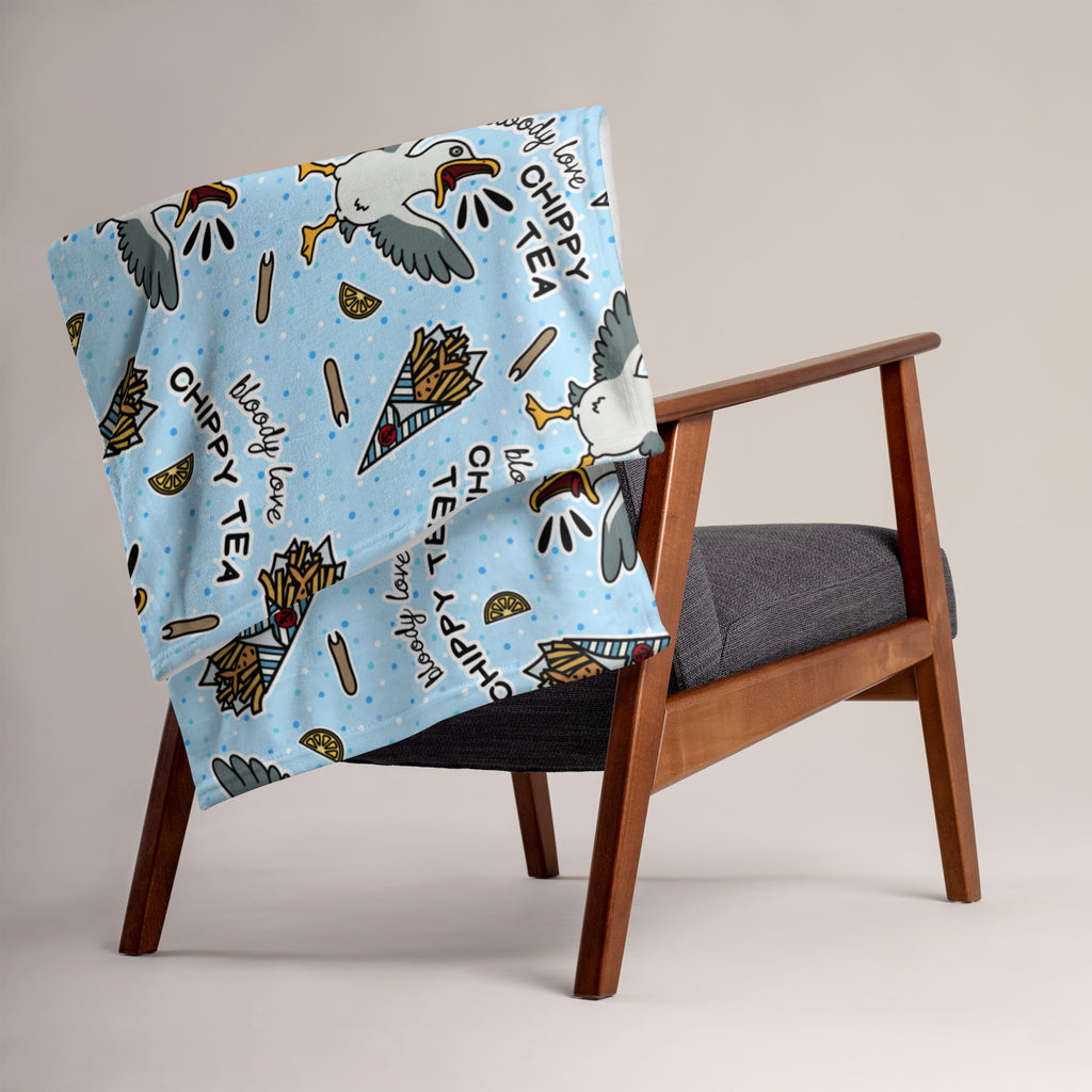 Silky Soft Snuggle Blanket - 'Chippy Tea' Single Layer Blankets