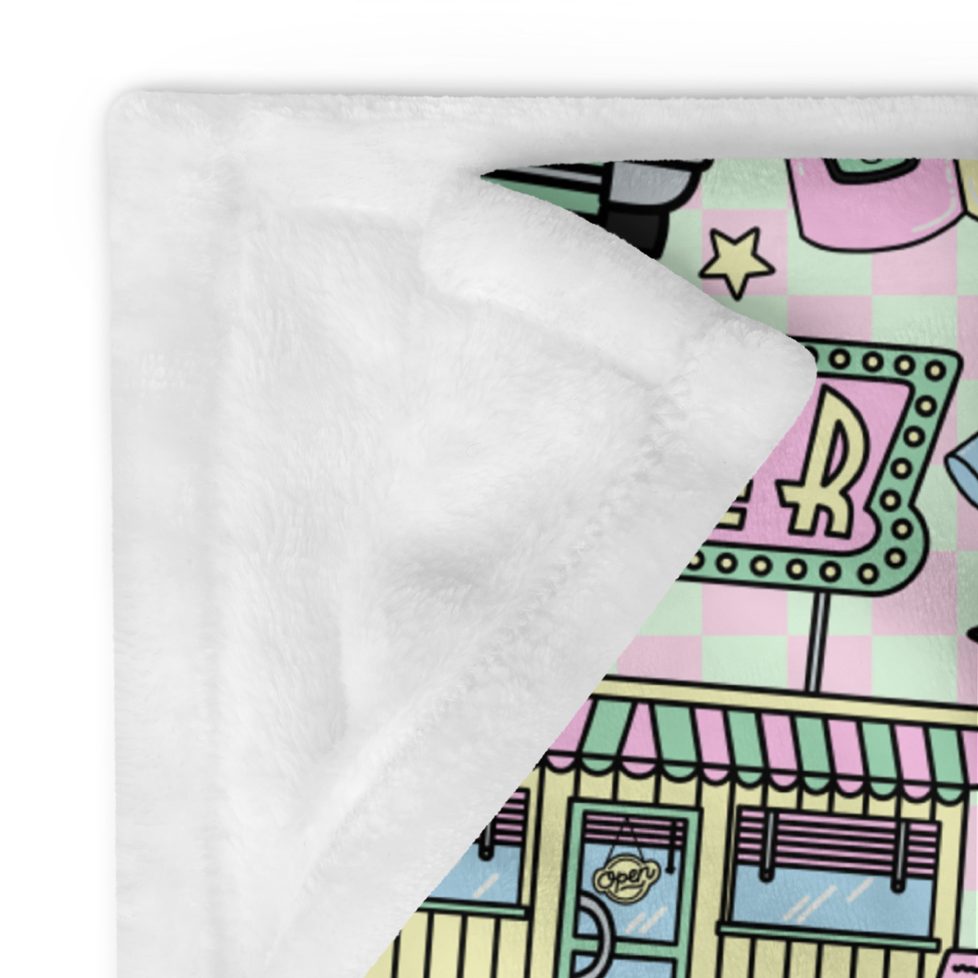 Silky Soft Snuggle Blanket - 'Bubblegum Diner'