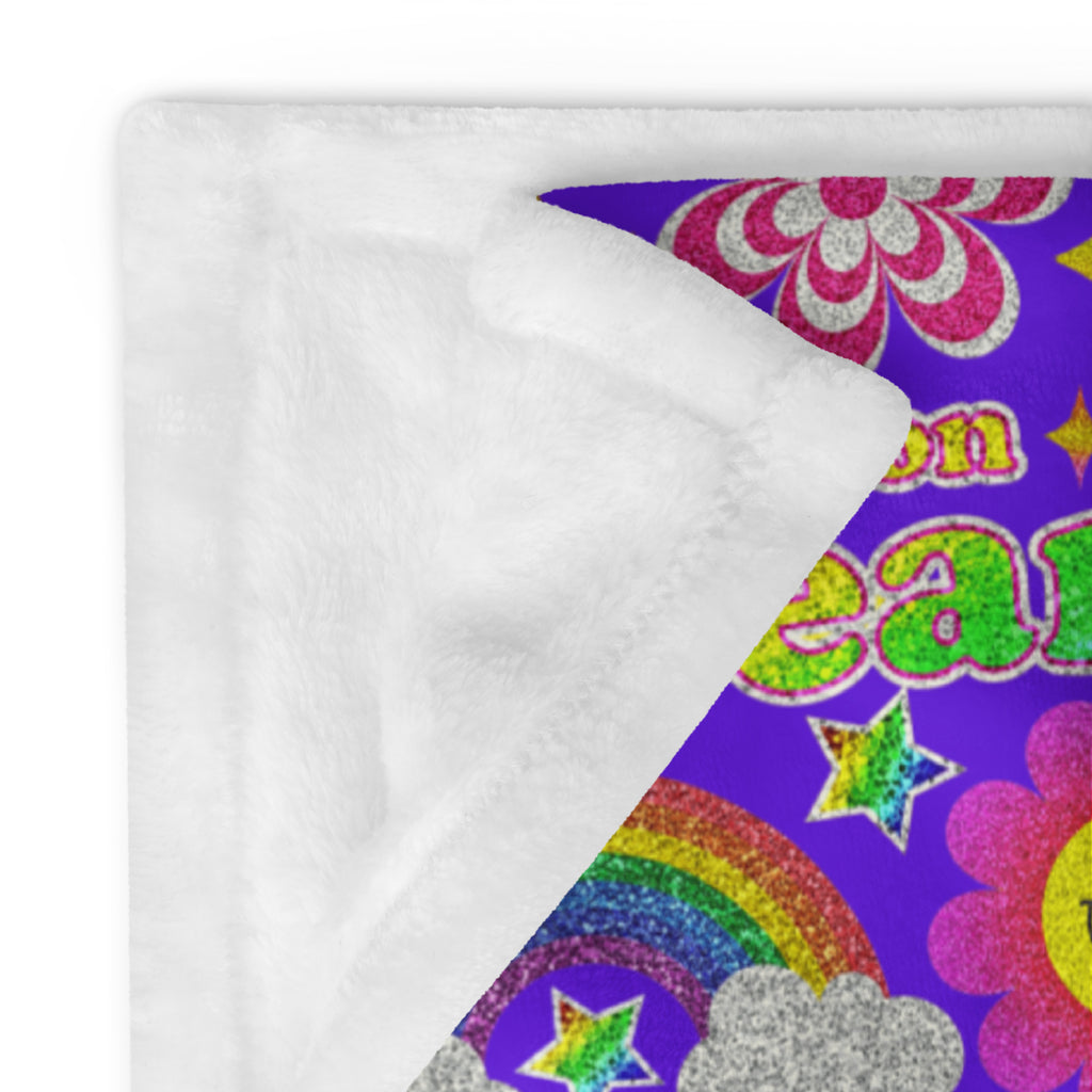 Silky Soft Snuggle Blanket - 'Glitter Stickers'