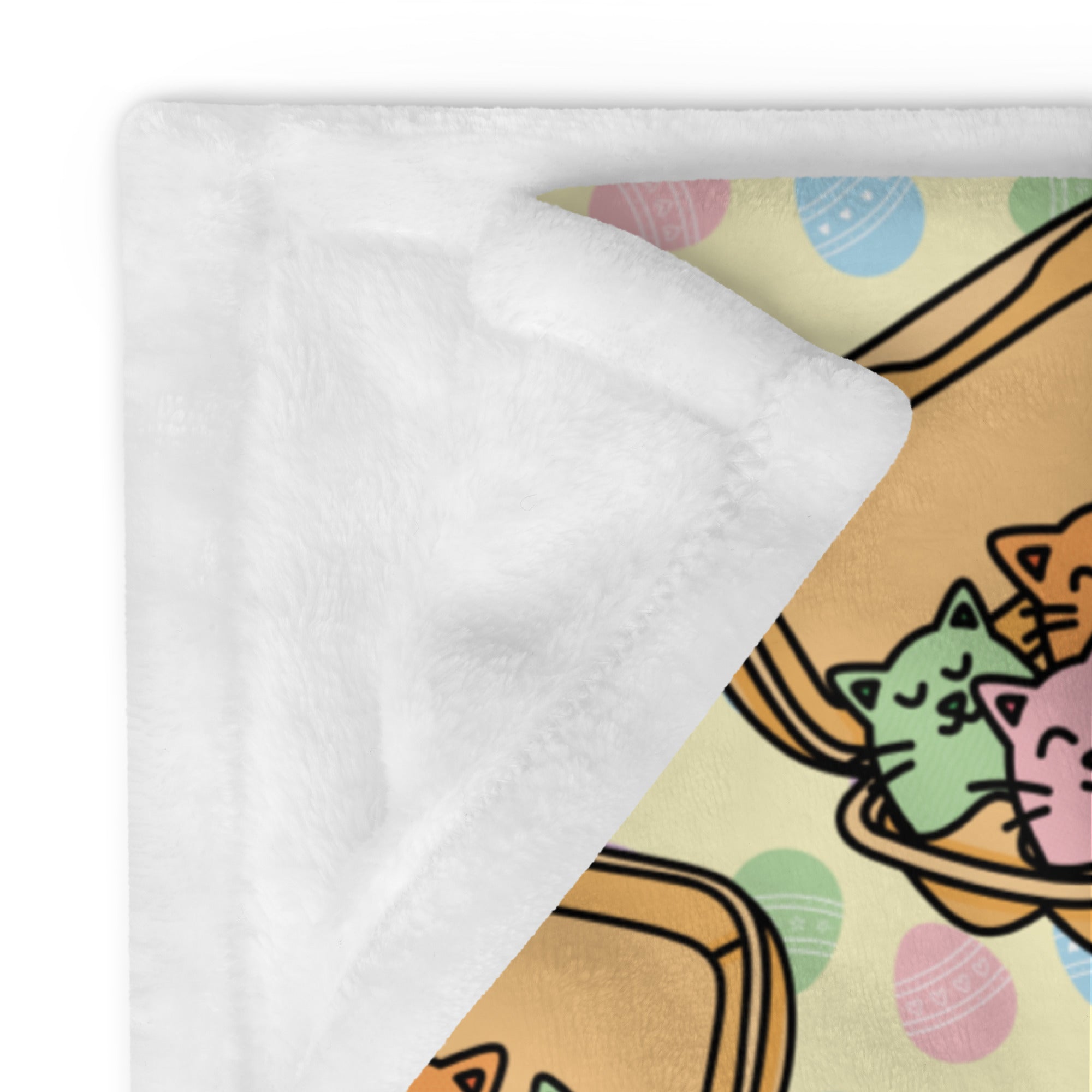 Silky Soft Snuggle Blanket - 'Easter Kittens'