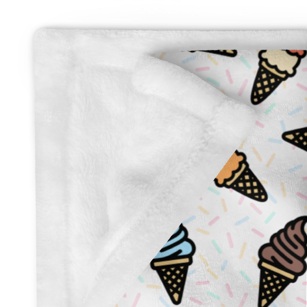 Silky Soft Snuggle Blanket - 'Ice Cream' Single Layer Blankets