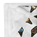 Silky Soft Snuggle Blanket - 'Ice Cream' Single Layer Blankets