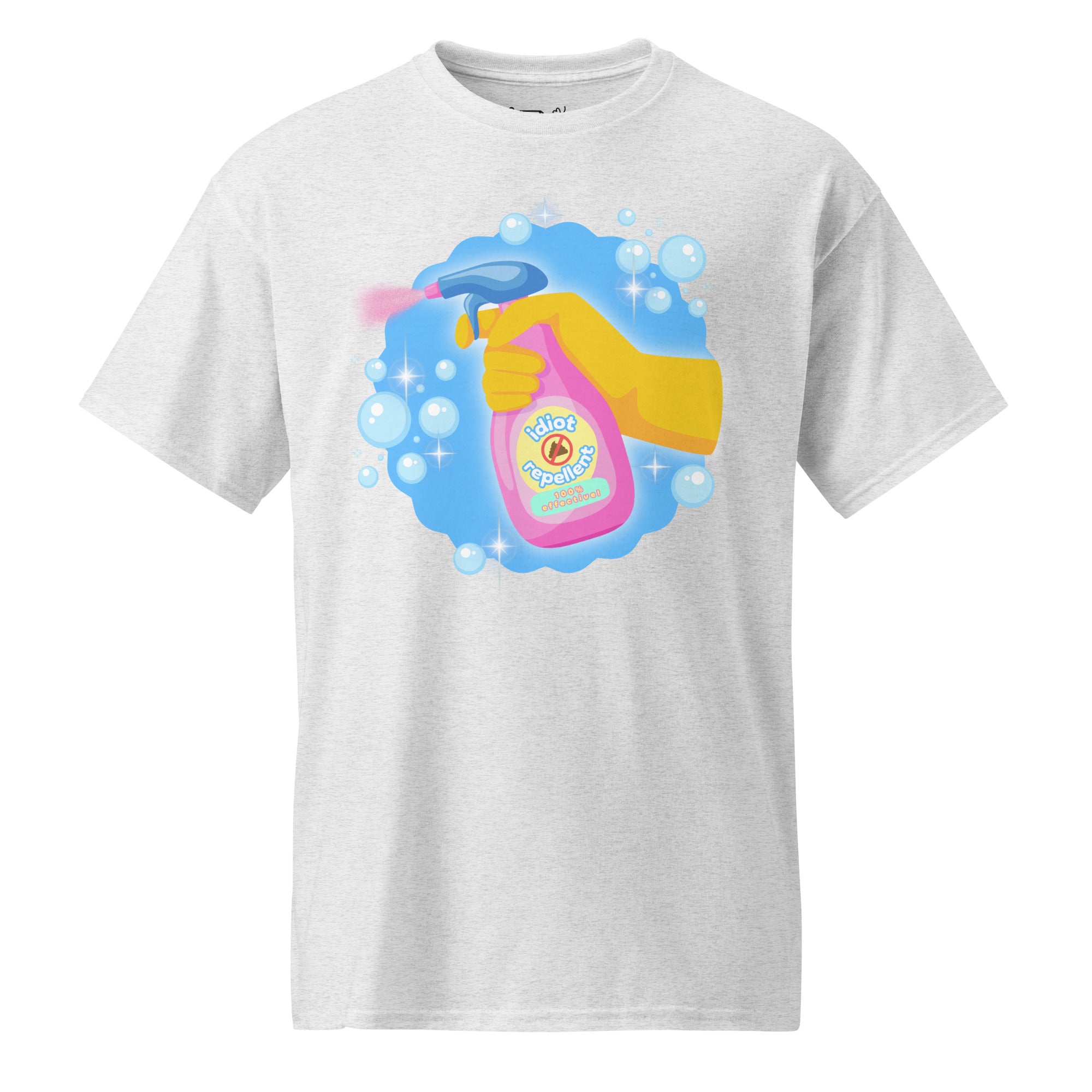 Unisex DryBlend® Classic Tee - 'Idiot Repellent' Ash T-Shirt