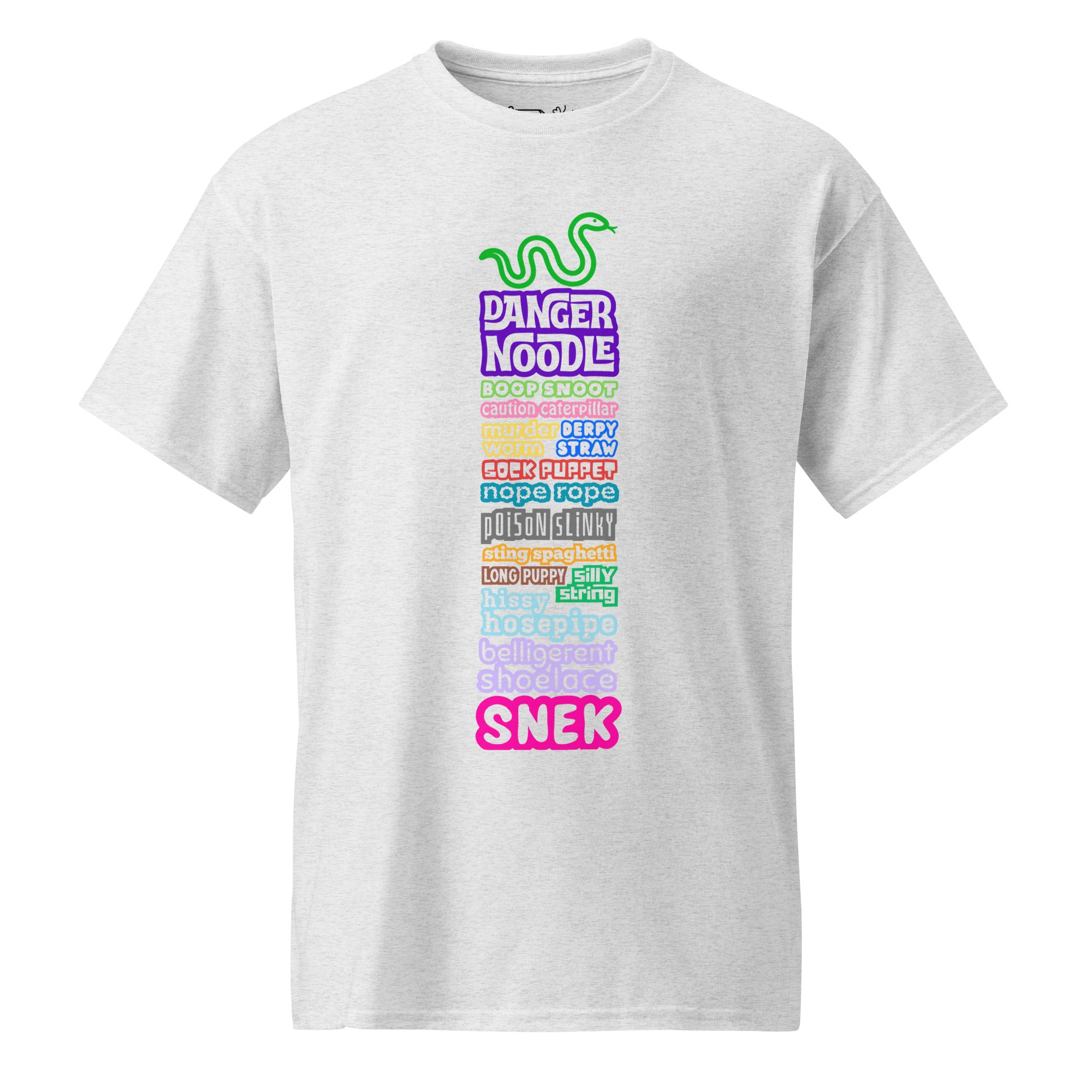 Unisex DryBlend® Classic Tee - 'Danger Noodle' Ash T-Shirt