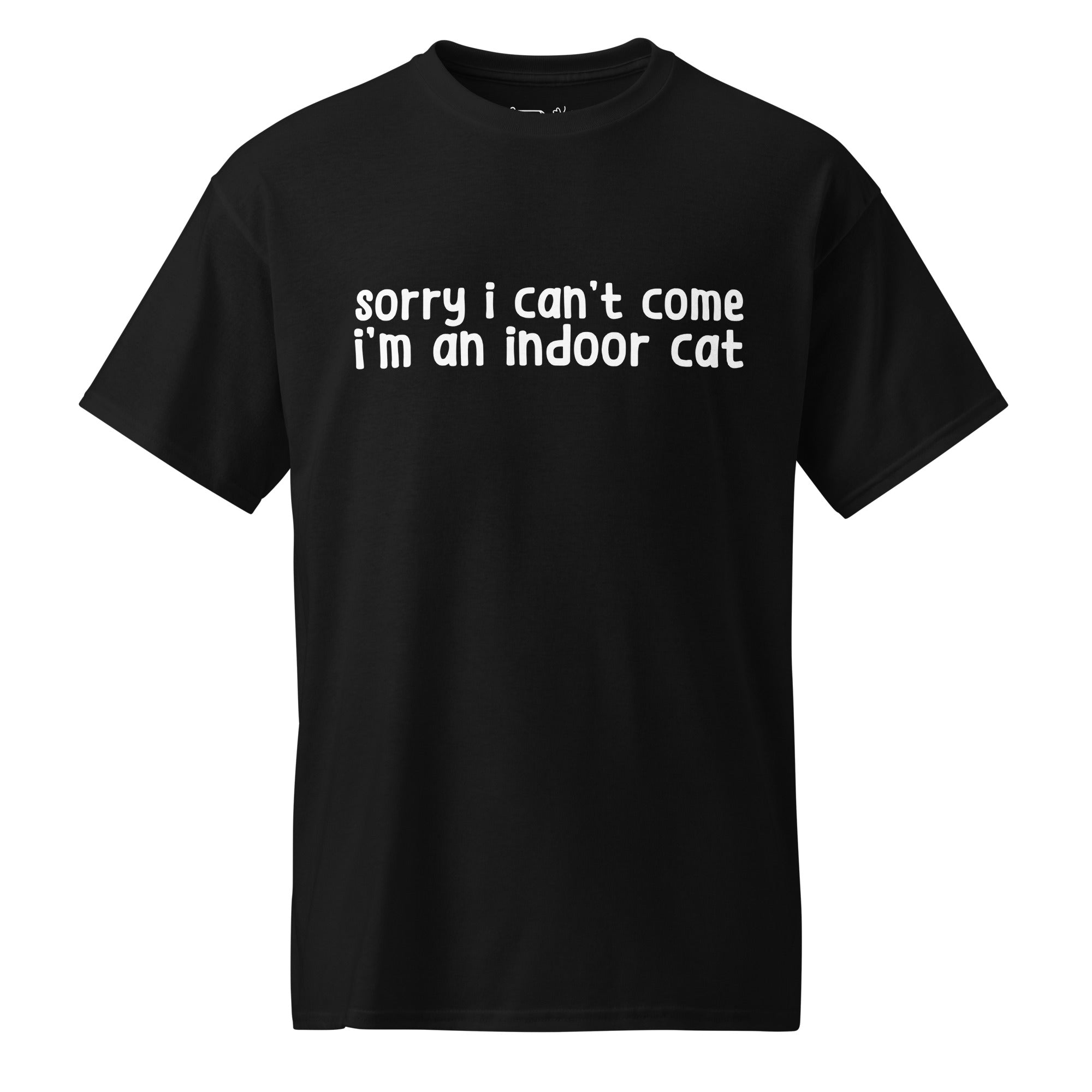 Unisex DryBlend® Classic Tee - 'Indoor Cat' Black T-Shirt