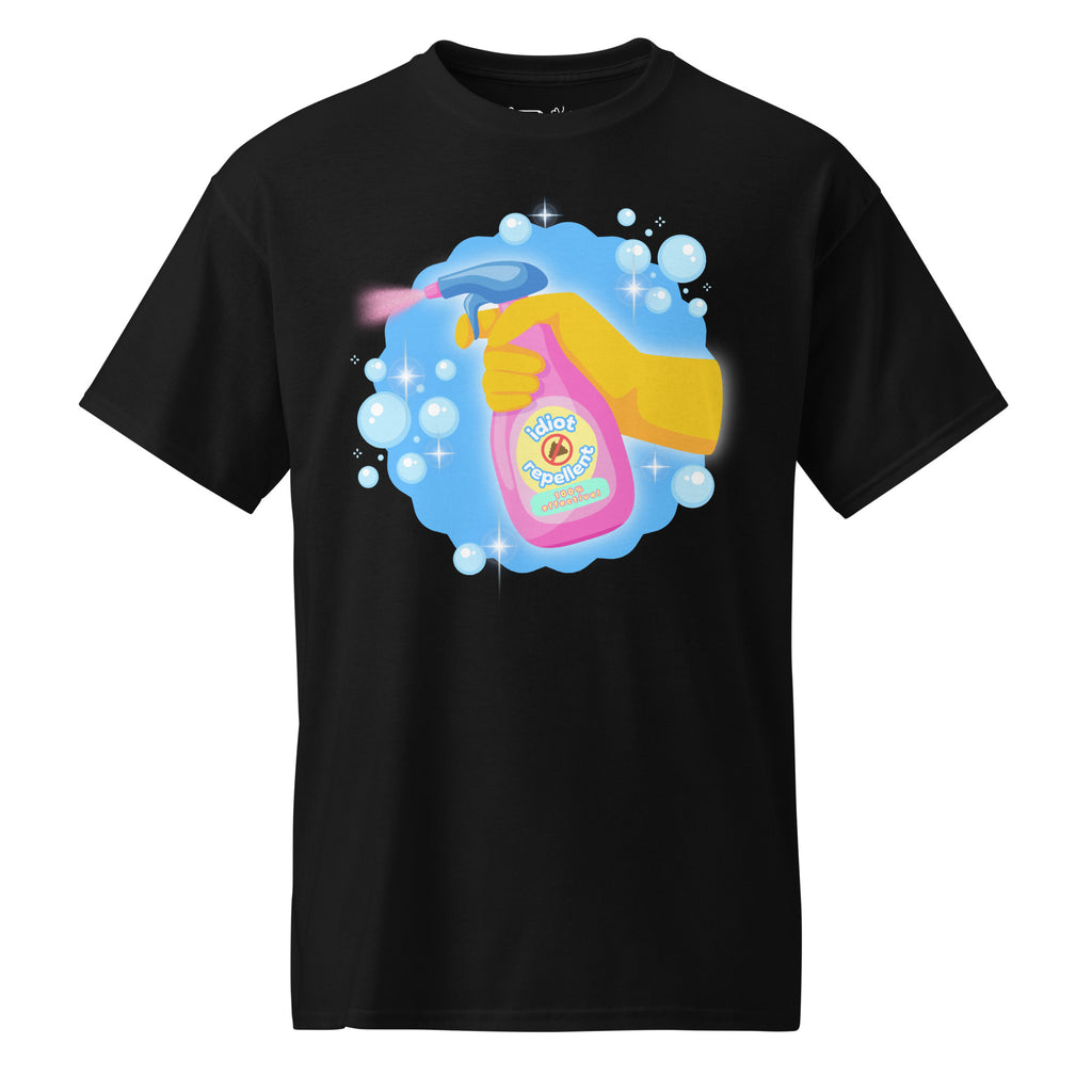 Unisex DryBlend® Classic Tee - 'Idiot Repellent' Black T-Shirt