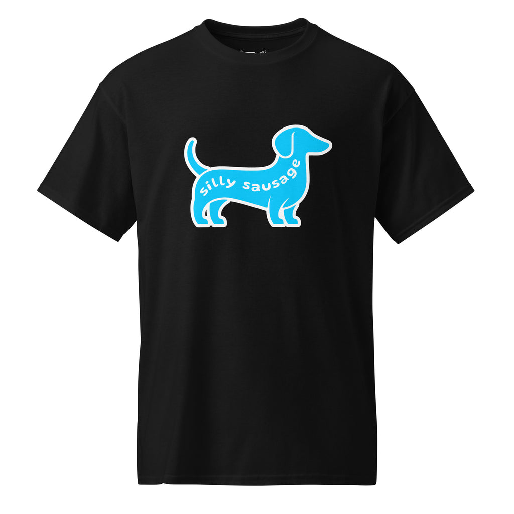 Unisex DryBlend® Classic Tee - 'Silly Sausage' Black T-Shirt