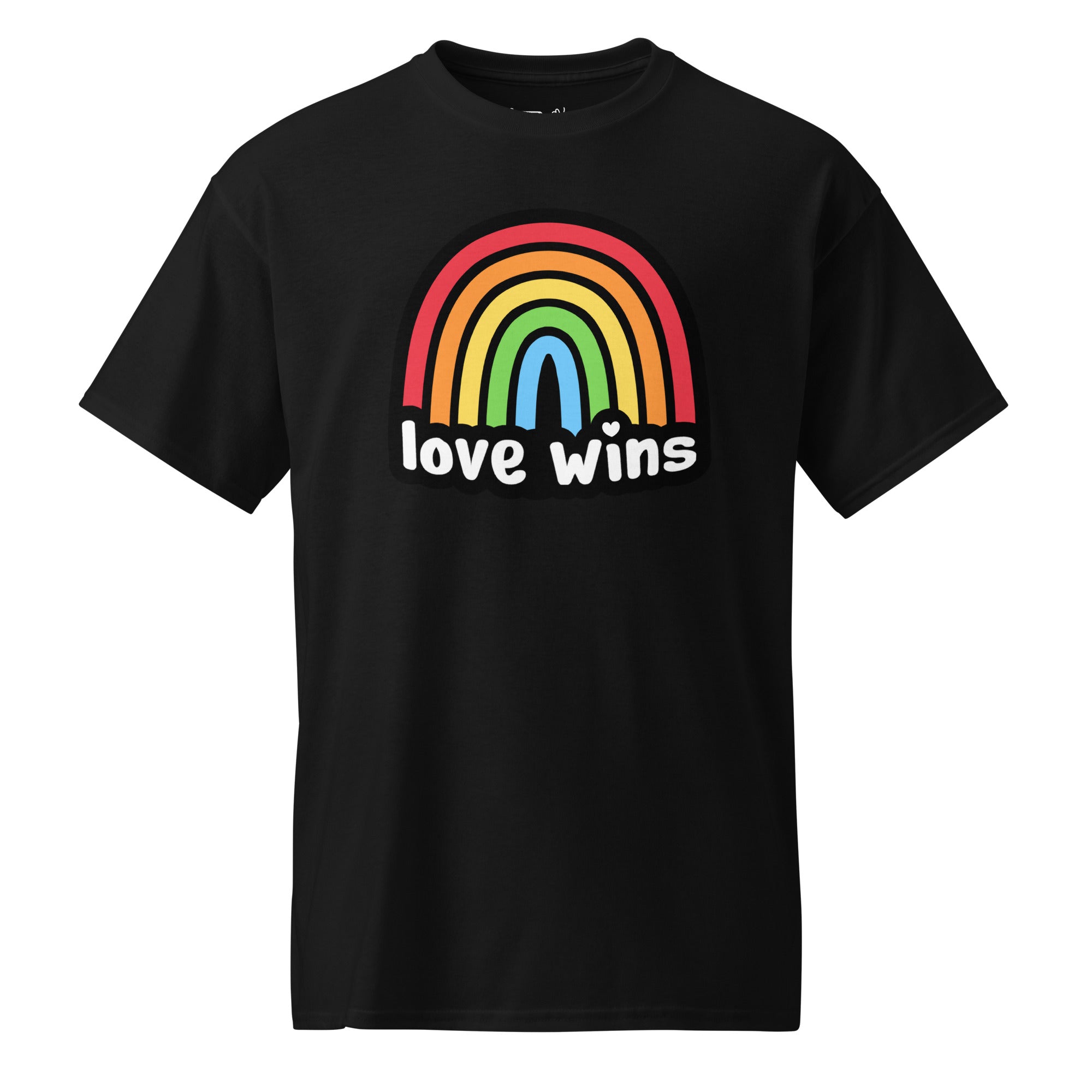 Unisex DryBlend® Classic Tee - 'Love Wins' Black T-Shirt