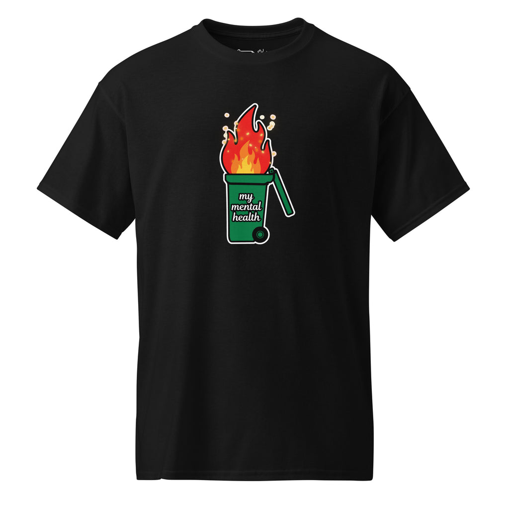Unisex DryBlend® Classic Tee - 'Bin Fire' Black T-Shirt
