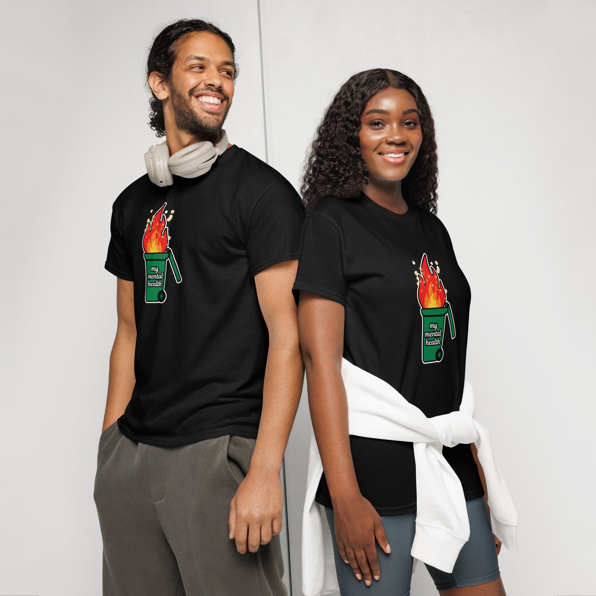 Unisex DryBlend® Classic Tee - 'Bin Fire' T-Shirt
