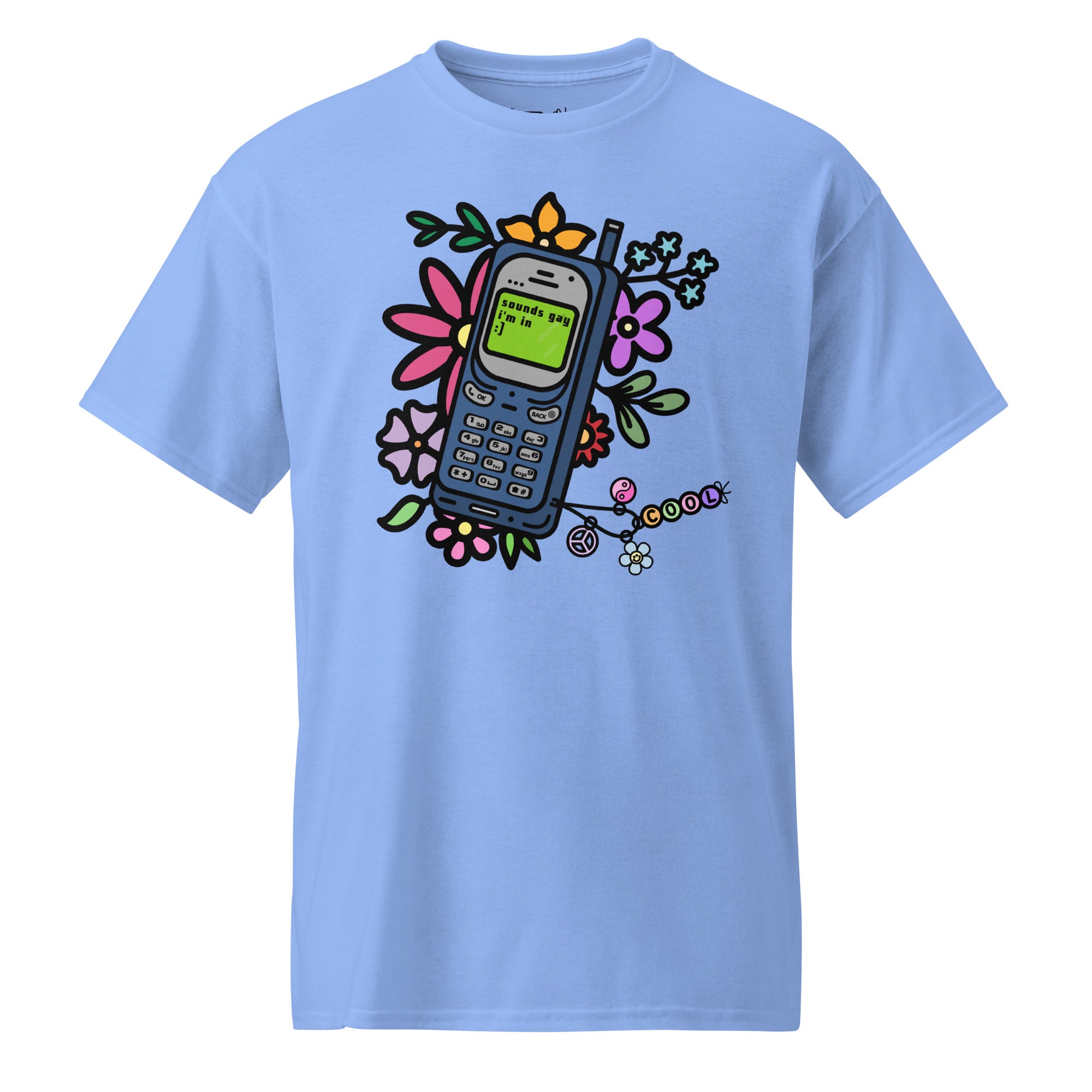 Unisex DryBlend® Classic Tee - 'Text Me' Carolina Blue T-Shirt