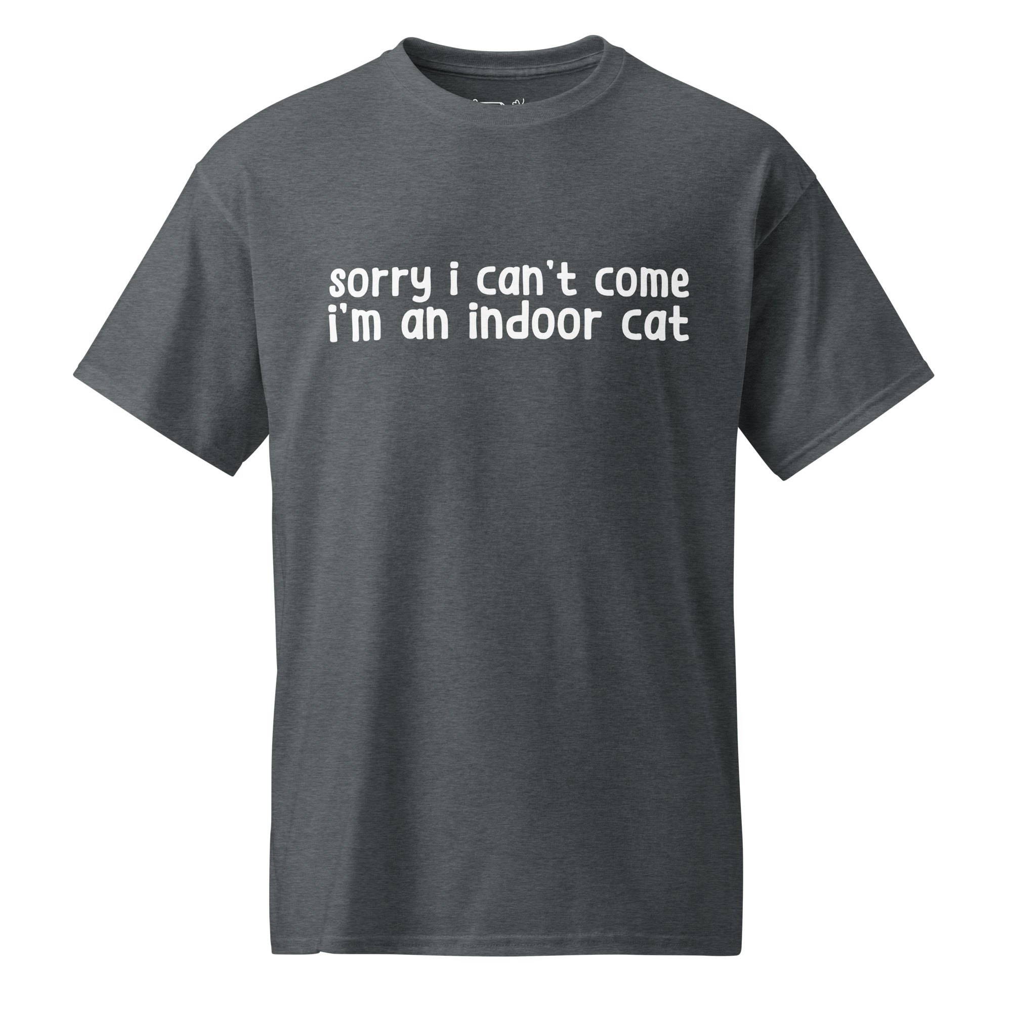 Unisex DryBlend® Classic Tee - 'Indoor Cat' Dark Heather T-Shirt