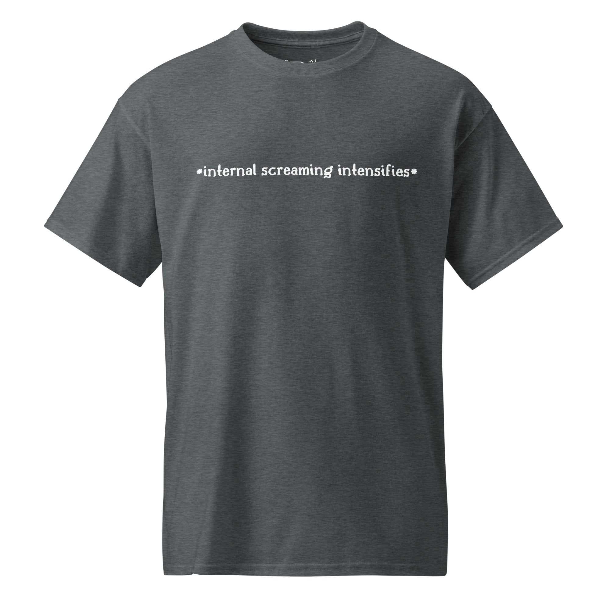 Unisex DryBlend® Classic Tee - 'Internal Screaming' Dark Heather T-Shirt