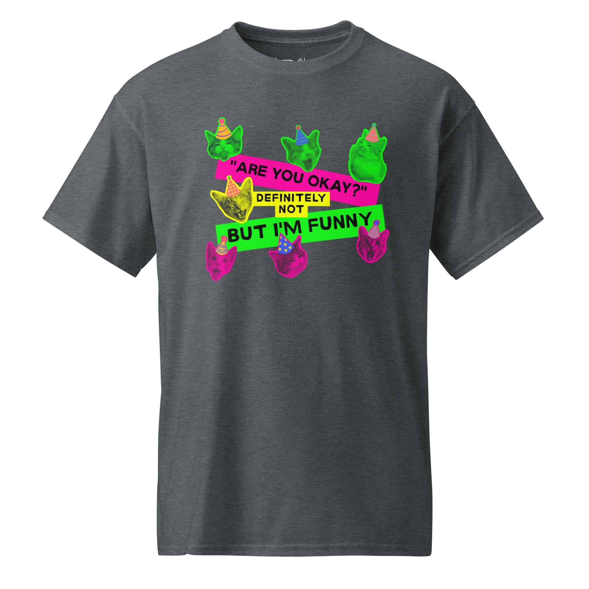 Unisex DryBlend® Classic Tee - 'Definitely Not' Dark Heather T-Shirt