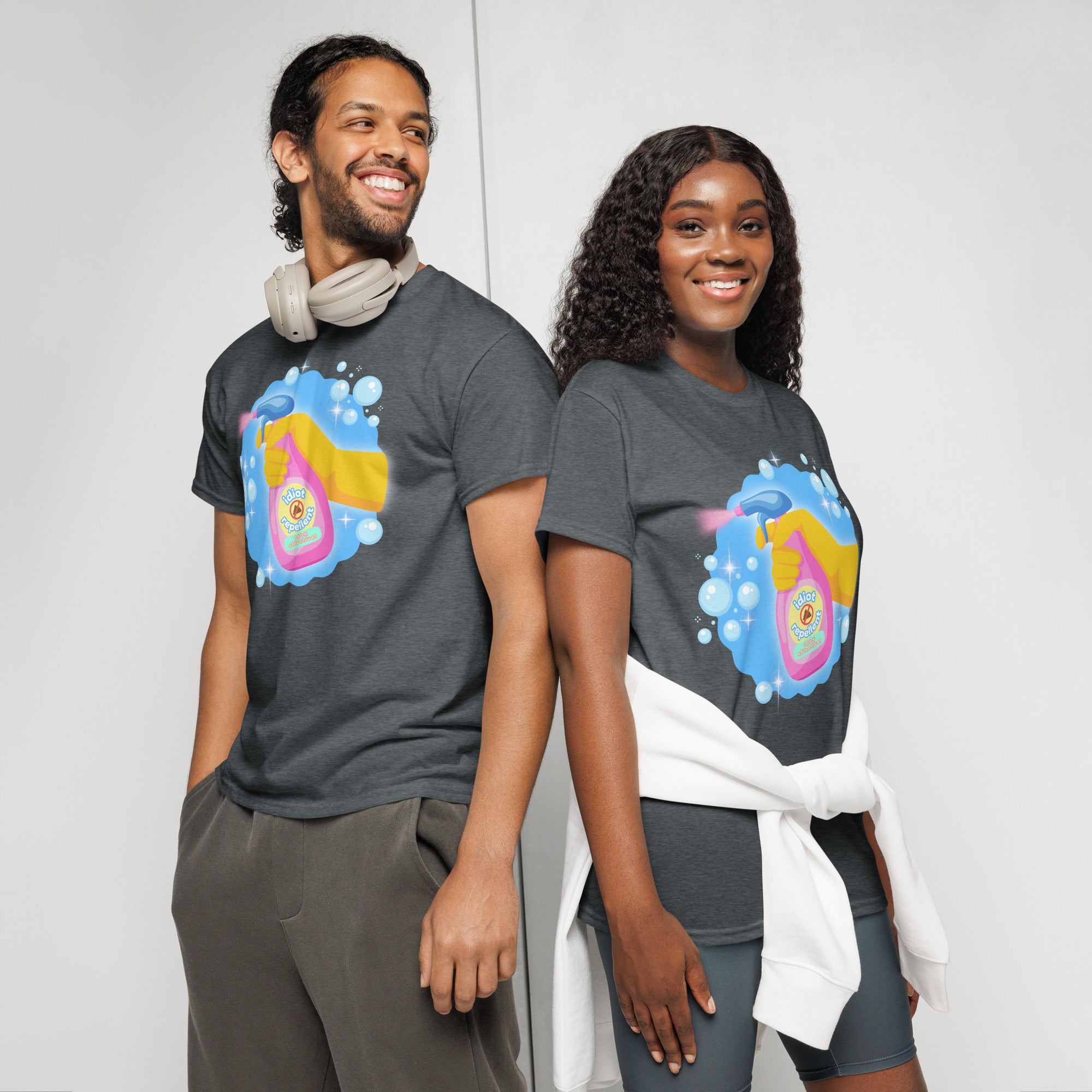 Unisex DryBlend® Classic Tee - 'Idiot Repellent' T-Shirt
