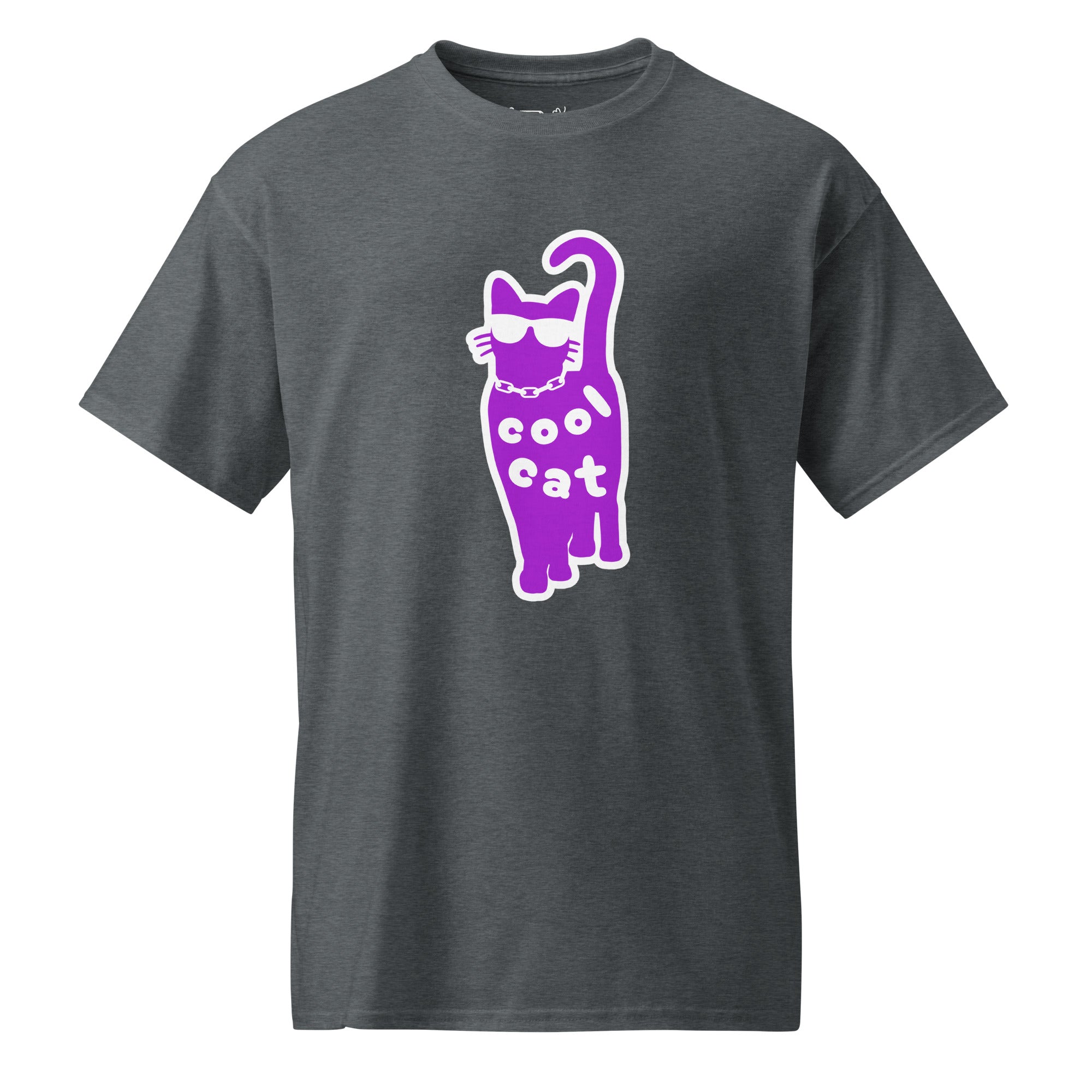 Unisex DryBlend® Classic Tee - 'Cool Cat' Dark Heather T-Shirt