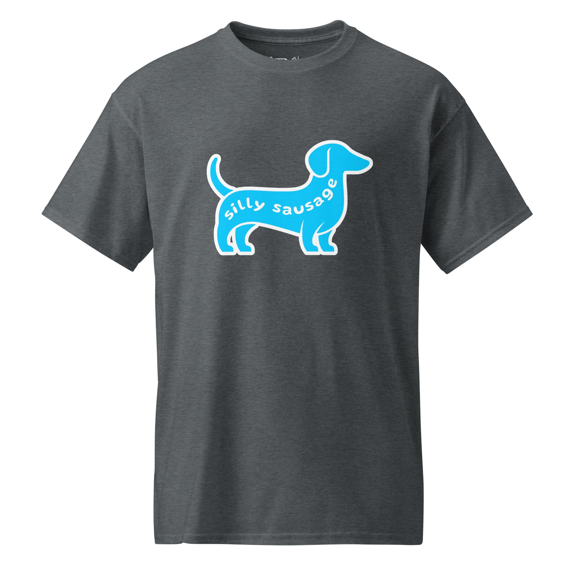 Unisex DryBlend® Classic Tee - 'Silly Sausage' Dark Heather T-Shirt