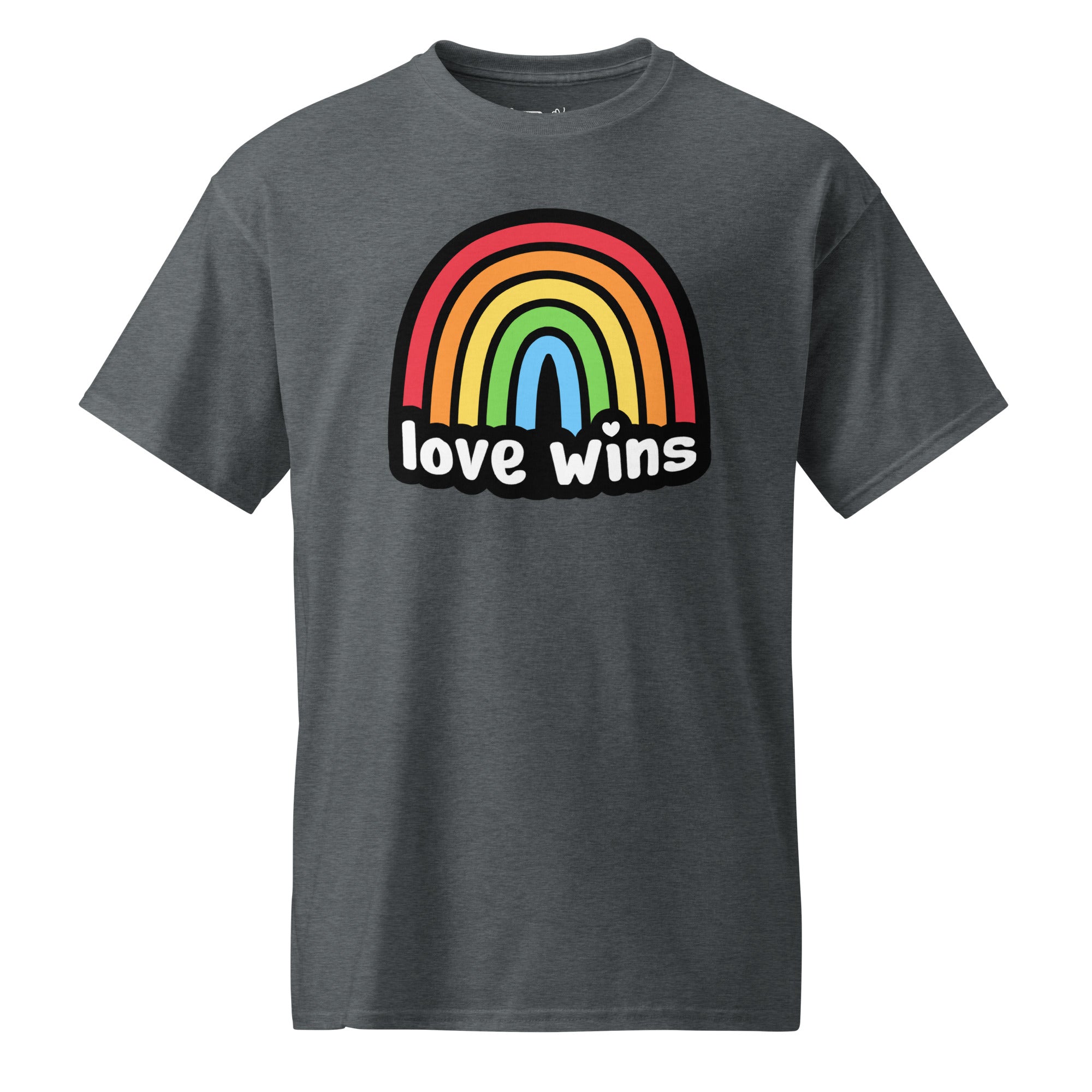 Unisex DryBlend® Classic Tee - 'Love Wins' Dark Heather T-Shirt