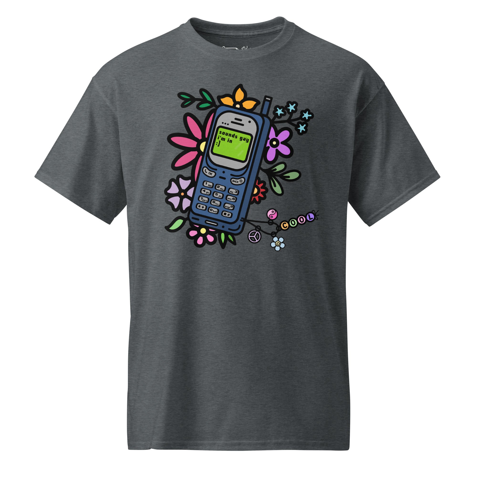 Unisex DryBlend® Classic Tee - 'Text Me' Dark Heather T-Shirt
