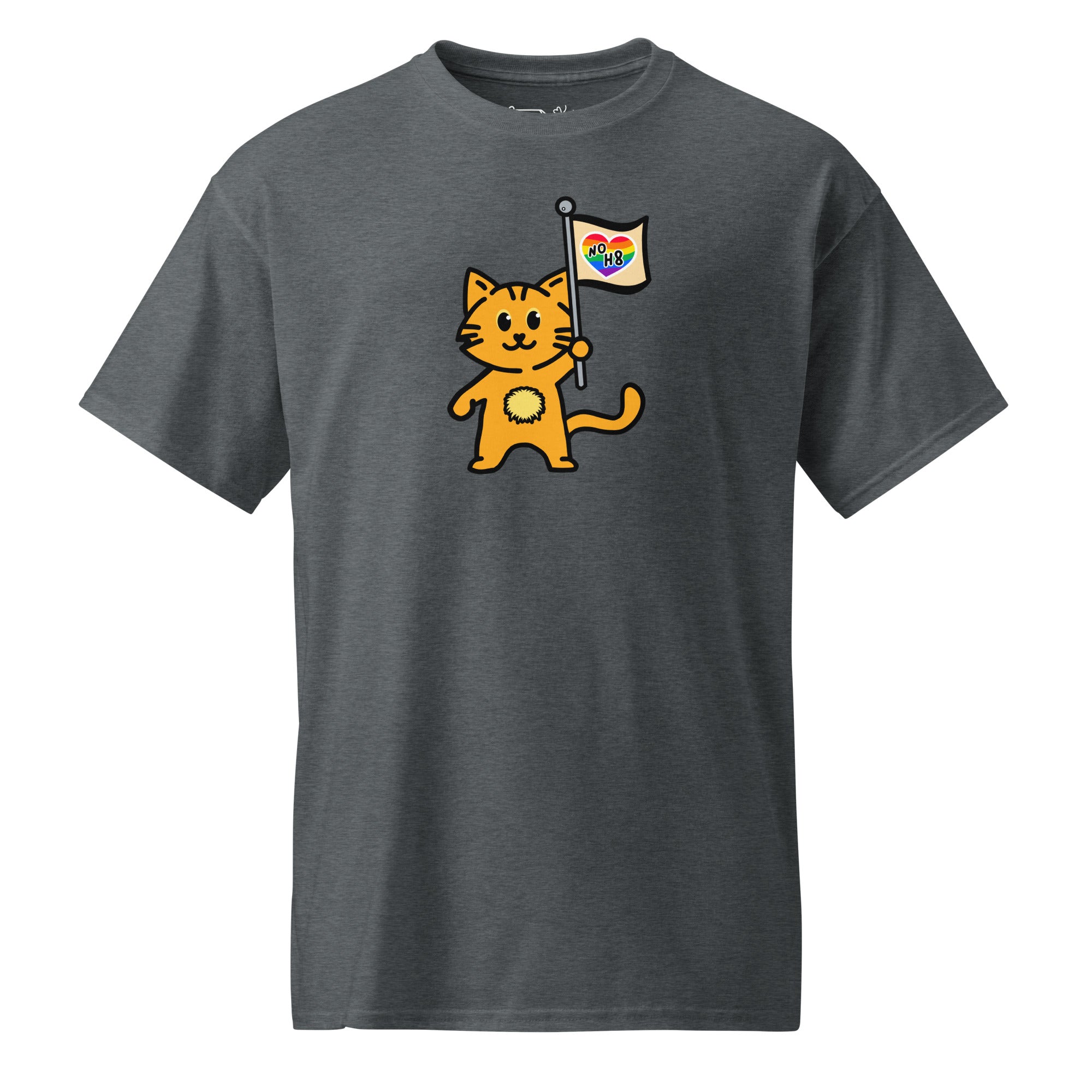 Unisex DryBlend® Classic Tee - 'No H8' Dark Heather T-Shirt